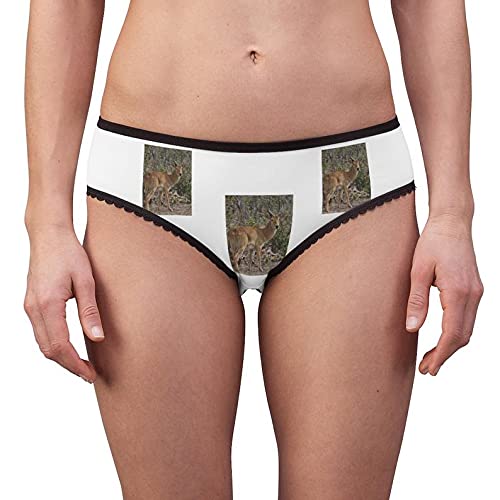 Puku Antelope Women's Cotton Briefs - Funny Animal Print Underwear for Women | Comfortable Daily Wear & Unique Gift Idea