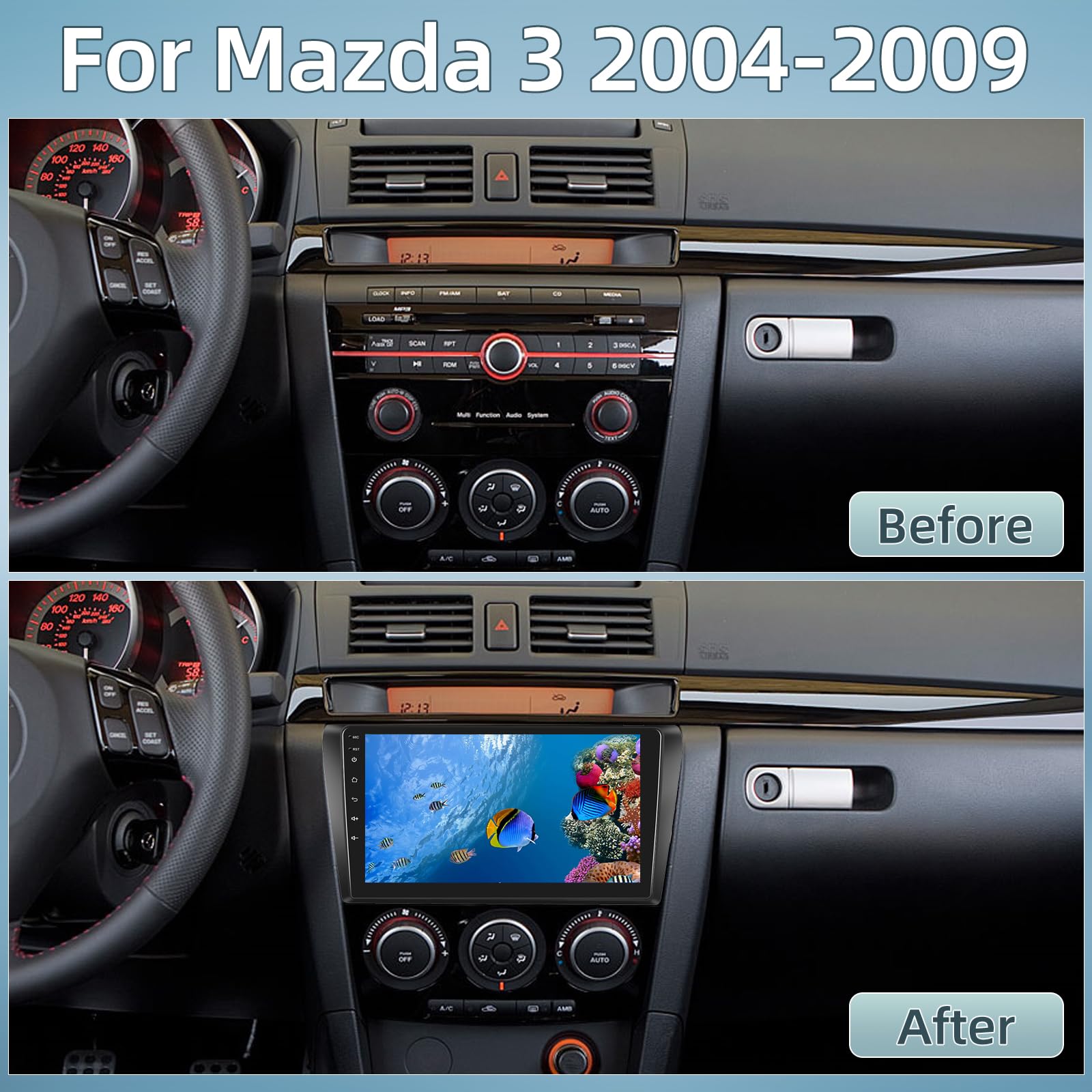 2+64GB Android 13 Car Stereo for Mazda 3 2004-2009 - 9