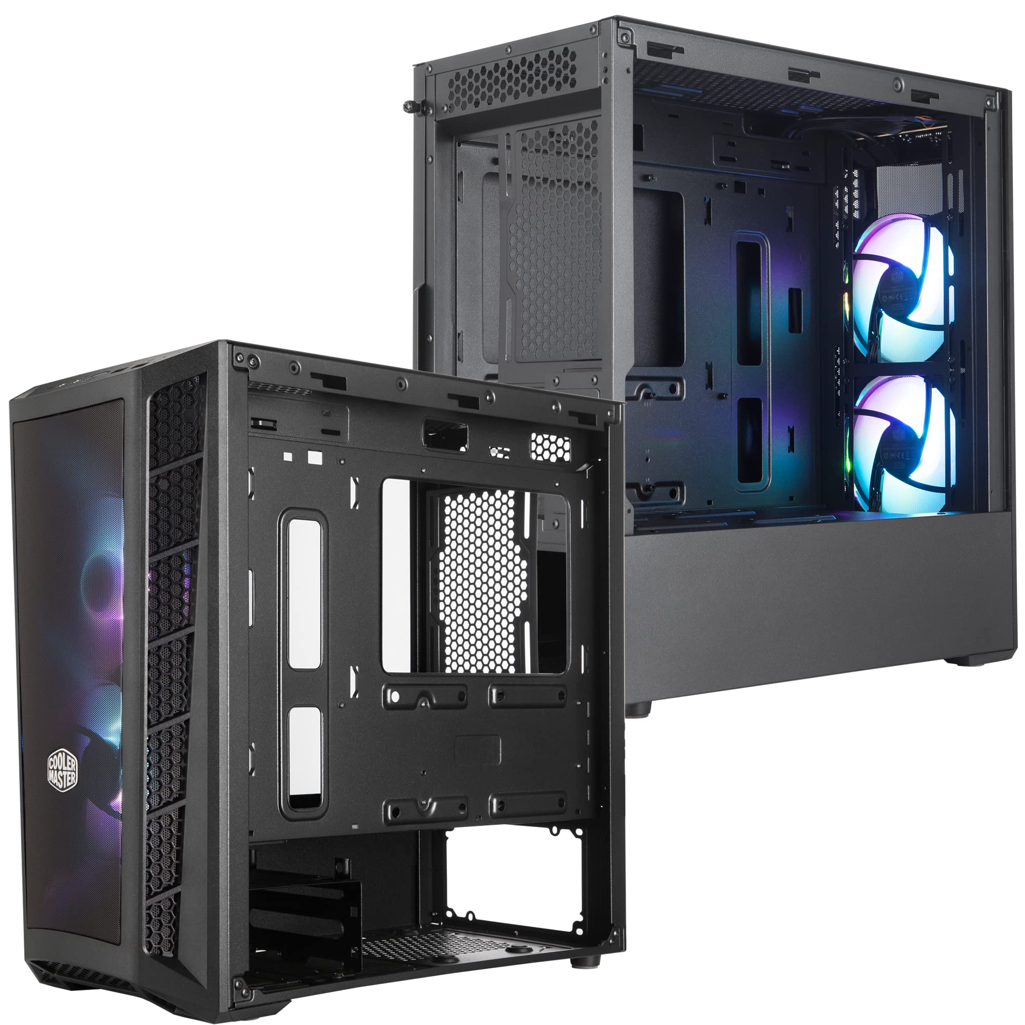 Cooler Master MasterBox MB311L ARGB Micro-ATX PC Case - Dual ARGB Fans, Mesh Front Panel, Tempered Glass Side Panel for Optimal Airflow | Perfect for Gaming Rigs & Workstation Builds