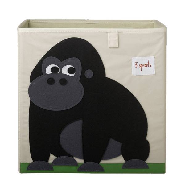 3 Sprouts Storage Box - Durable Kids Toy Organizer with Gorilla Design, Perfect for Nursery, Playroom & Closet Organization
