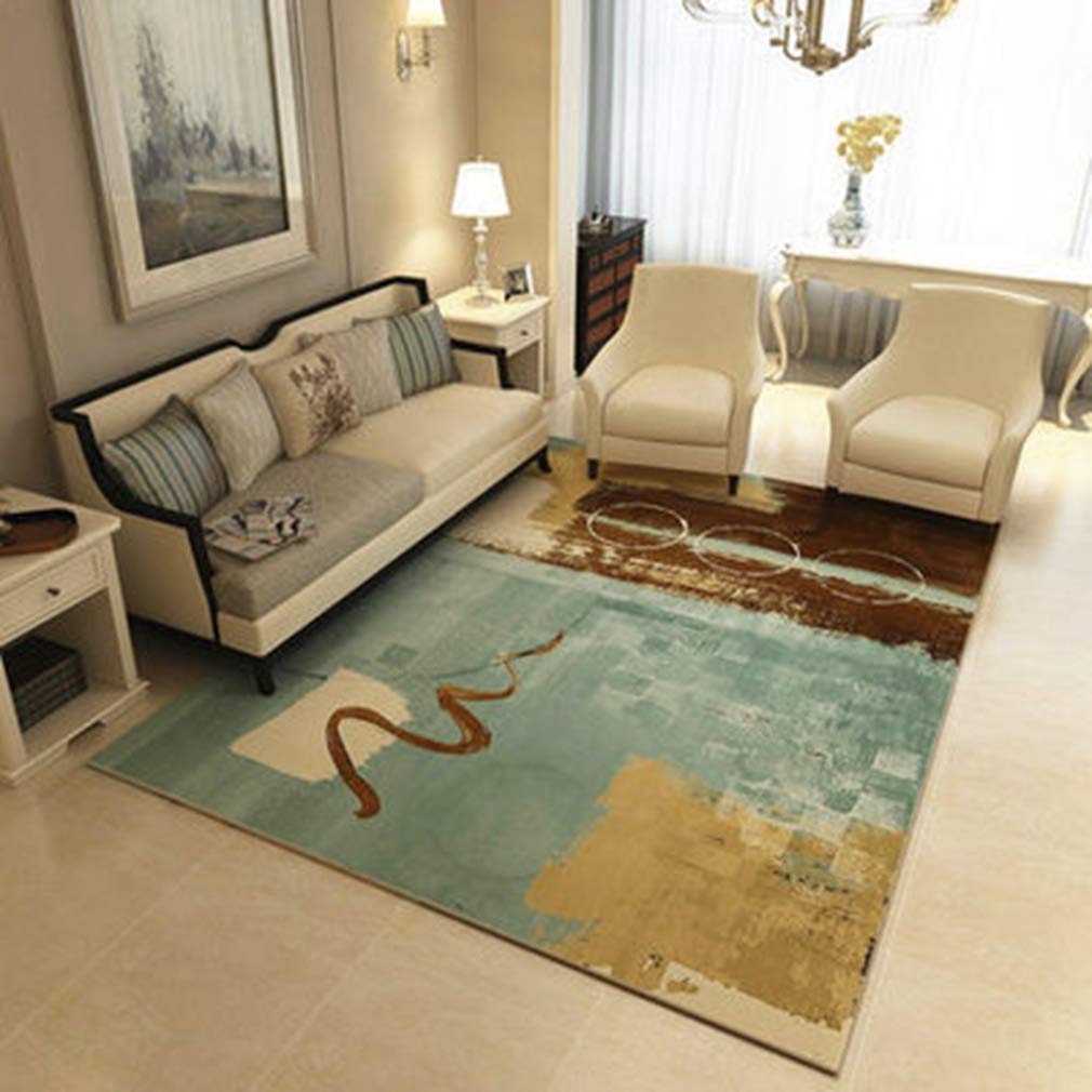 Soft Abstract Art Area Rug - Non-Slip Fleece Carpet for Living Room, Bedroom & Nursery - 3'x8' Modern Indoor/Outdoor Rug for Kids Crawling, Home Decor & High Traffic Areas