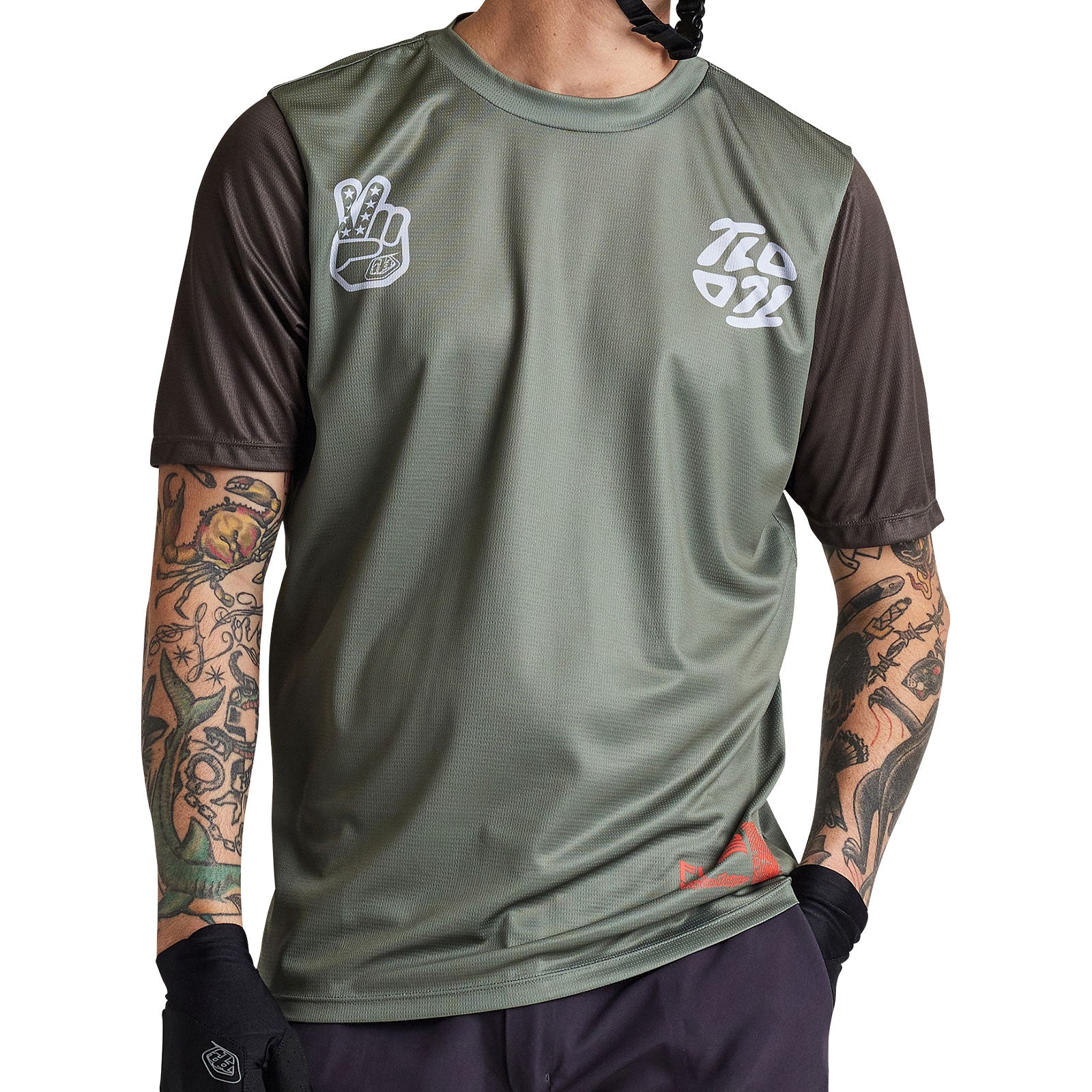 Flowline SS Jersey Flipped Olive - Men's Short Sleeve Athletic Shirt for Running, Gym & Outdoor Sports | Moisture-Wicking & Breathable Performance Top