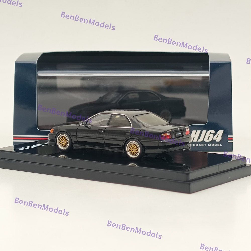 1/64 Scale Hobby Japan Toyota Chaser Tourer V (JZX100) 1998 JDM Style Diecast Model Car HJ644072BK Black - Perfect for Collectors, Display, and Japanese Car Enthusiasts