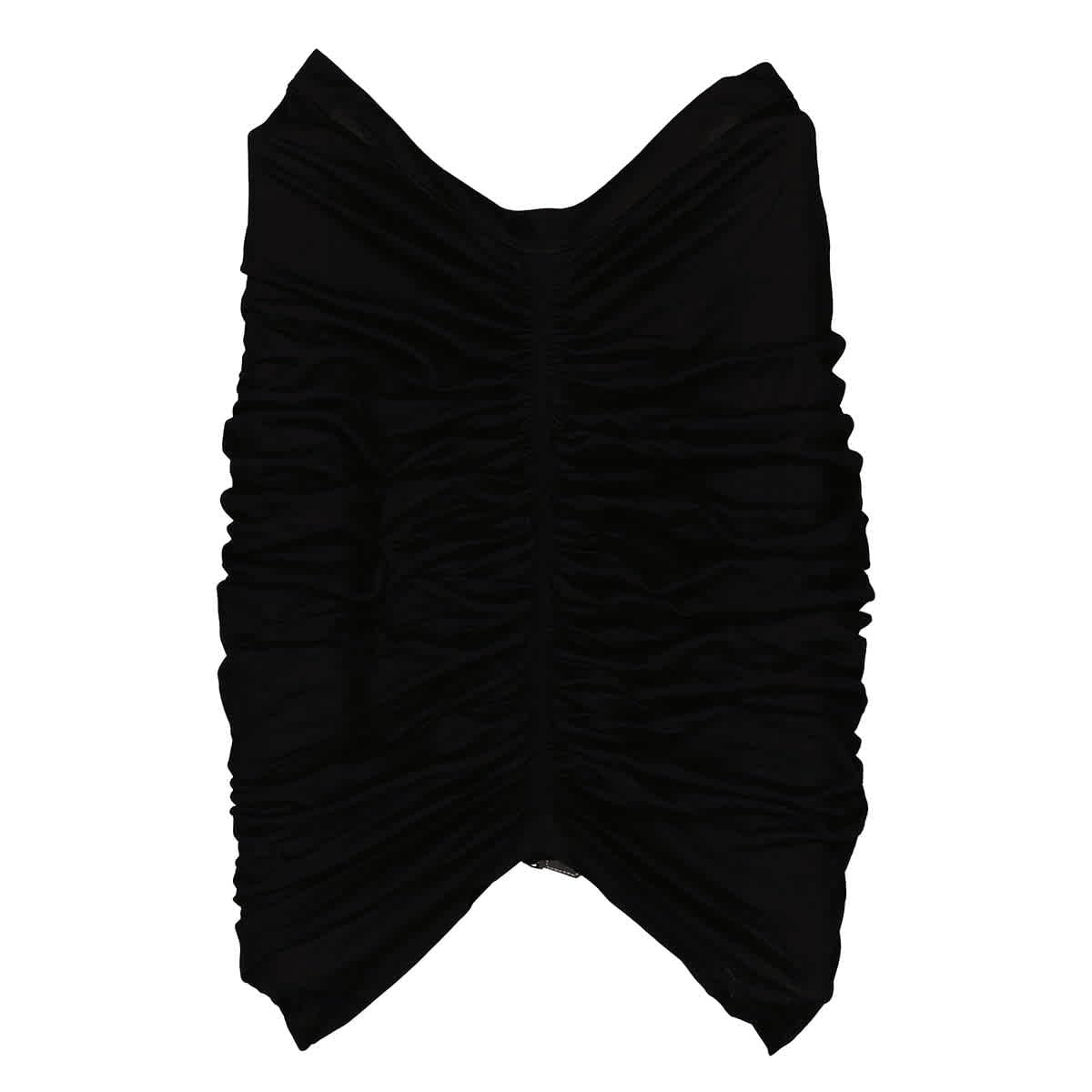 BURBERRY Black Ruched Jersey Mini Skirt - Size 4 (US 2) | Stretch Fit, High Waist Fashion Skirt for Women | Perfect for Parties, Night Out & Casual Wear