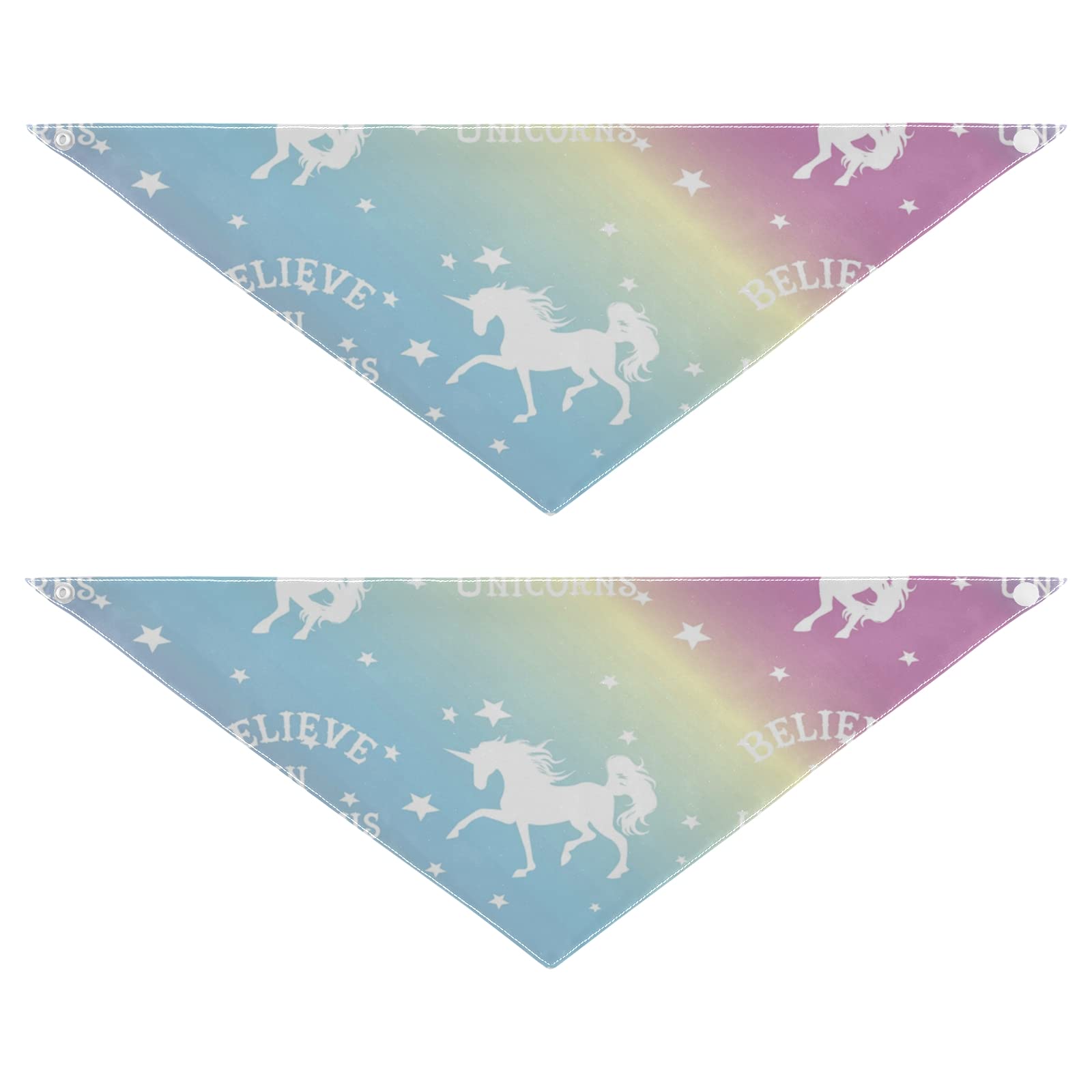 2 Pack Washable Dog Bandanas - Adjustable Triangle Pet Scarves for Small, Medium & Large Dogs & Cats - Cute Pet Costume Accessories for Holidays, Birthdays & Daily Wear - M 21001587