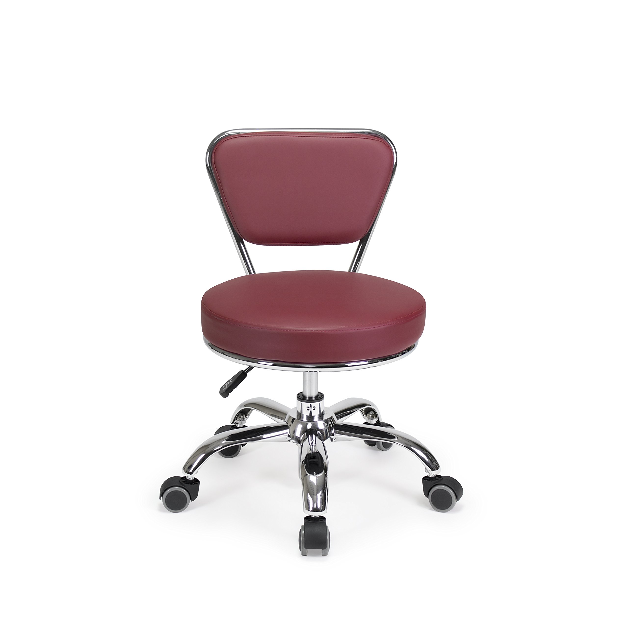 **Dayton Garage Rolling Seat (Red) - Adjustable Height 13