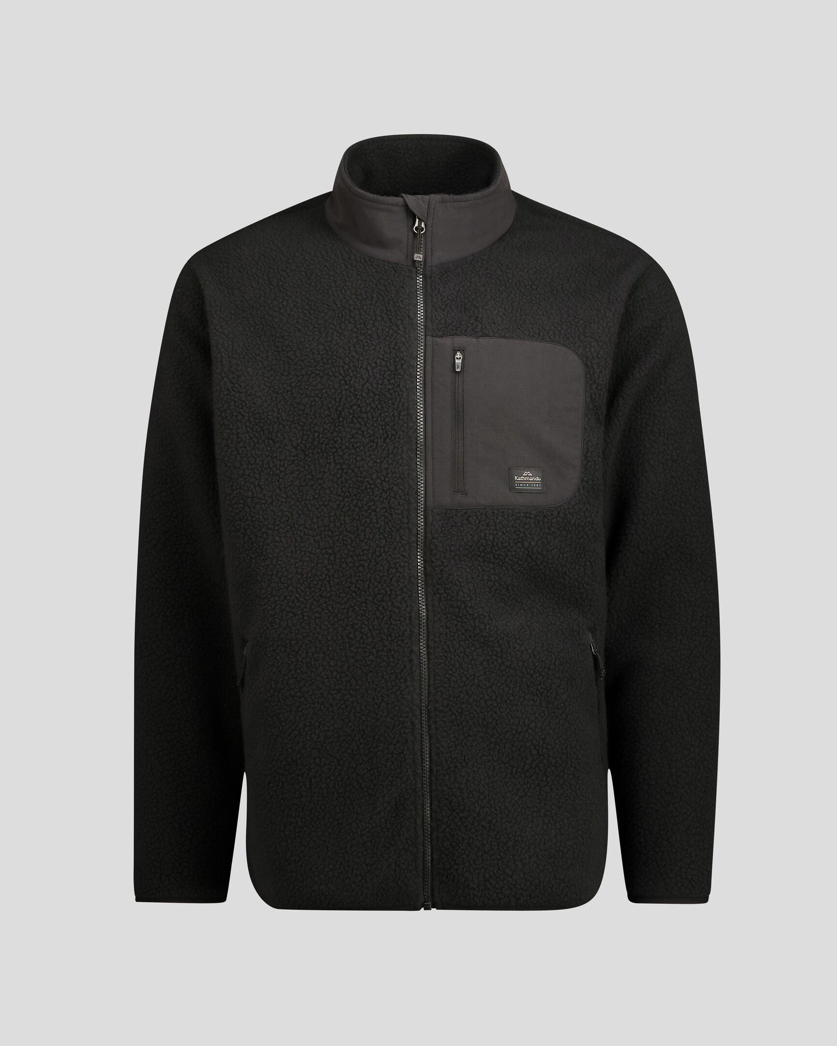 Men's Co Z High Pile Jacket - Warm Winter Fleece Jacket for Men, Water-Resistant Outdoor Coat with Hood - Perfect for Hiking, Camping & Cold Weather Activities