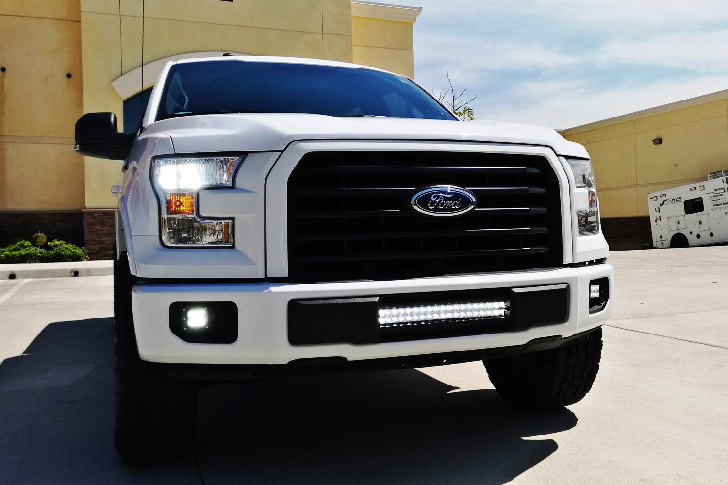 3 Inch 2x2 LED Pod Lights with Fog Light Opening Mount & Wiring Kit - Compatible with Ford F150 F250 F350 Trucks - Perfect for Off-Roading, Night Driving & Foggy Conditions