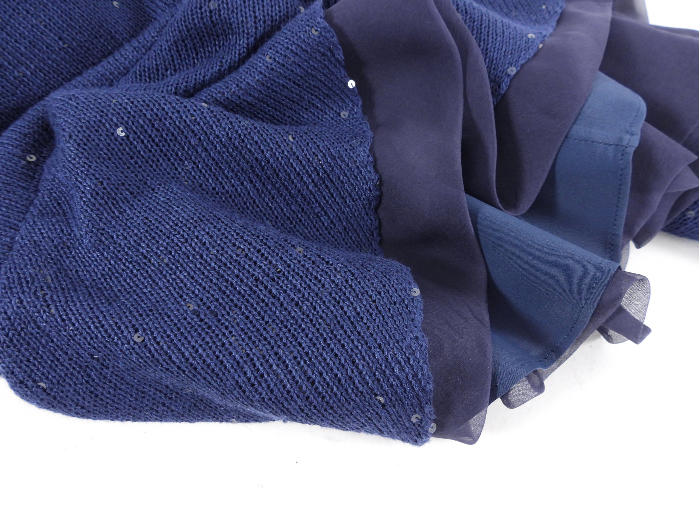Brunello Cucinelli Navy Blue Knit Sleeveless Zip Dress Size M - Elegant Summer Outfit for Women's Casual Wear & Evening Events