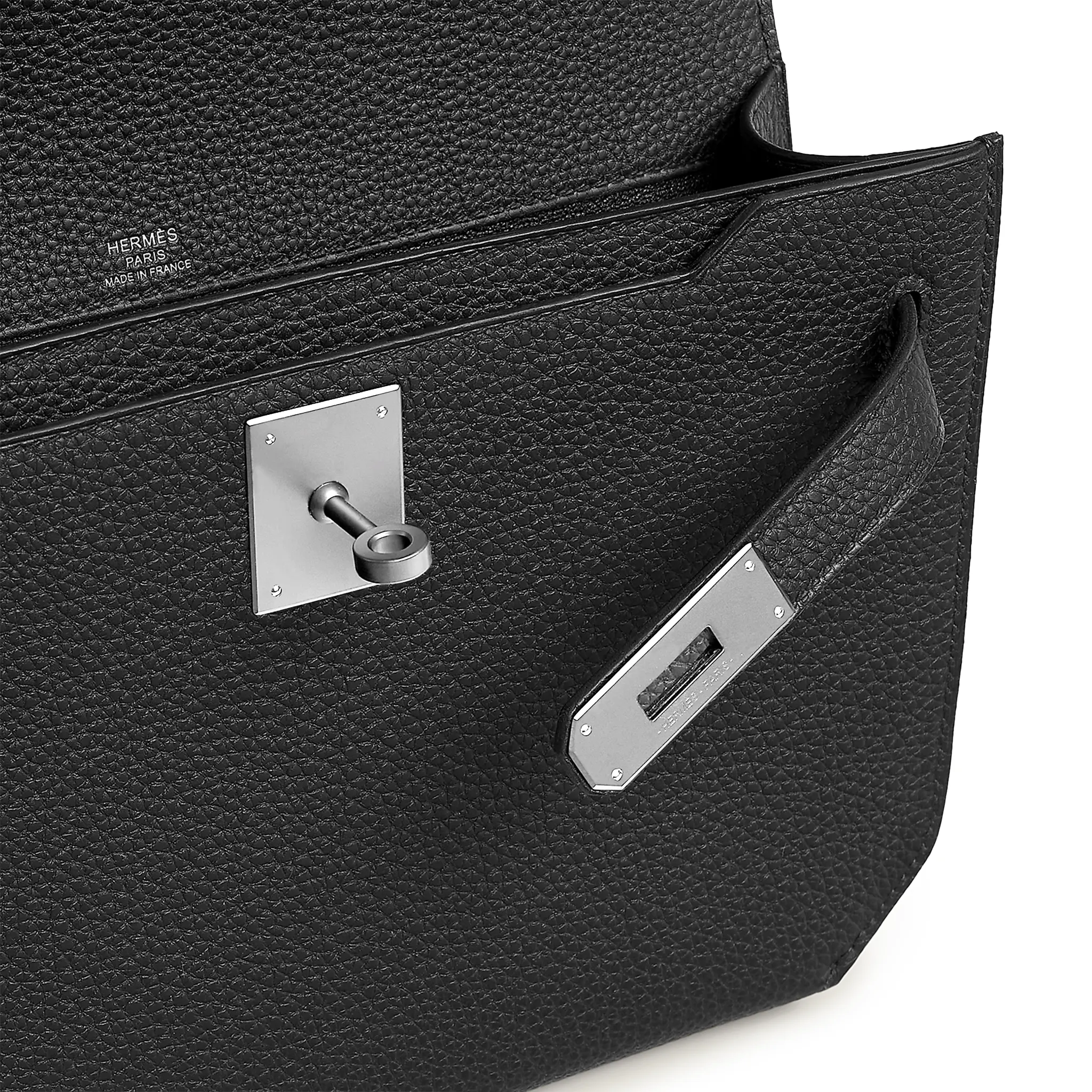 Hermès Kelly Depeches 25 Handbag in Black Togo Leather with Palladium Hardware - Luxury Crossbody Bag for Women, Perfect for Work, Travel & Special Occasions