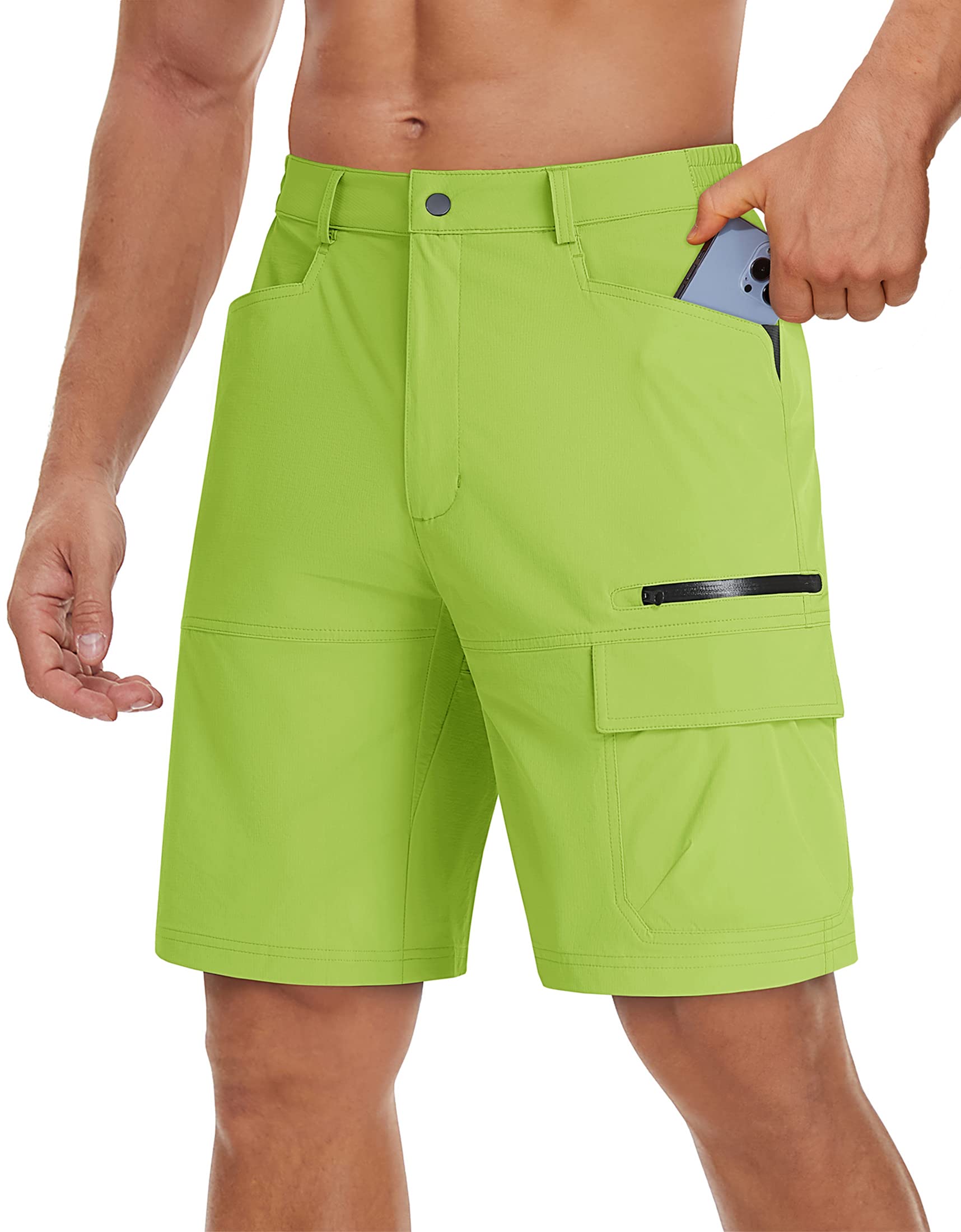 TACVASEN Men's Quick Dry Cargo Shorts - Lightweight Summer Outdoor Hiking & Work Shorts for Men, No Belt Included - Perfect for Camping, Travel & Casual Wear