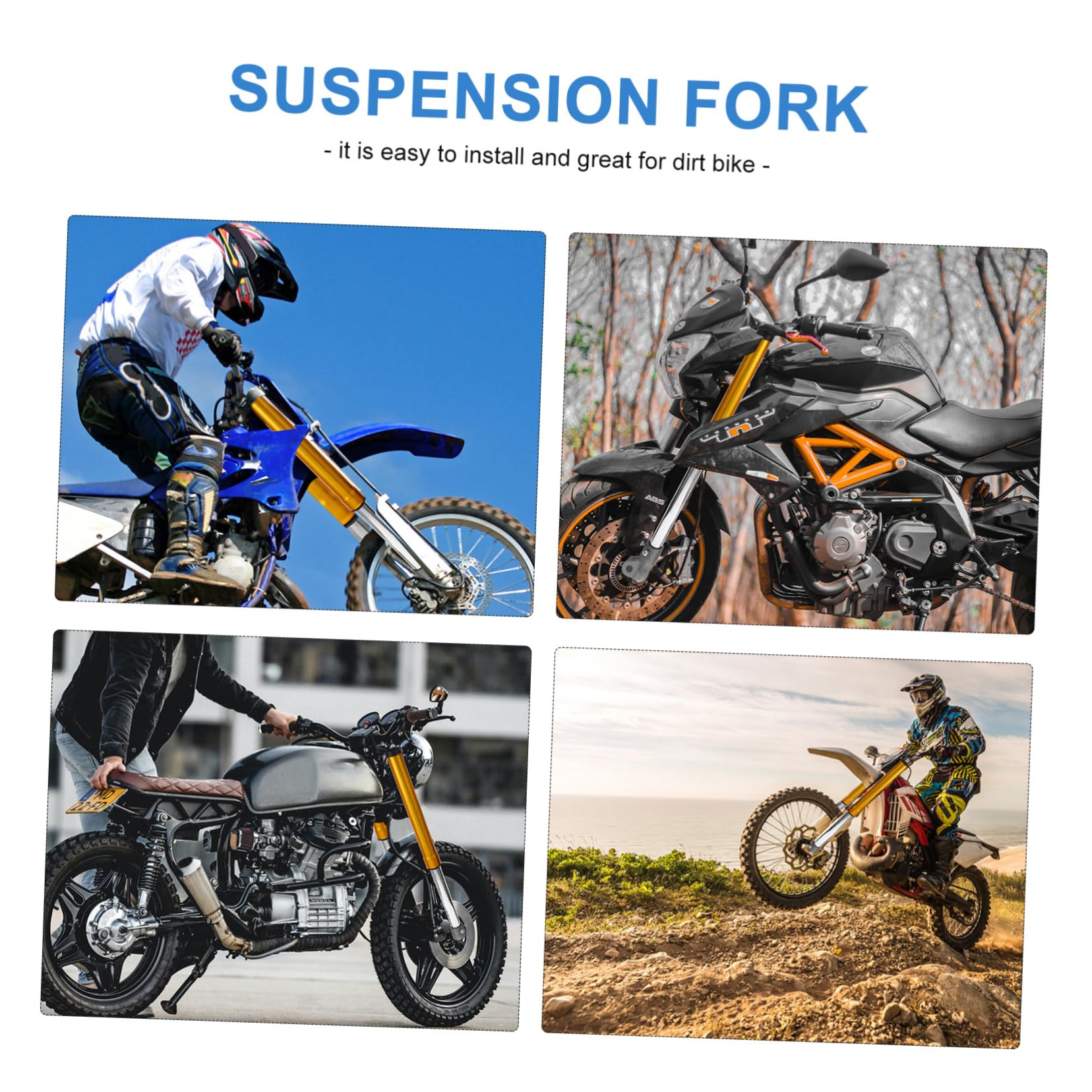 **PartyKindom Front Forks with Shock-Absorption Design - Safe & Easy to Install Mini Bike Suspension for Kids & Adults - Perfect for Off-Road, Backyard, and Trail Riding**