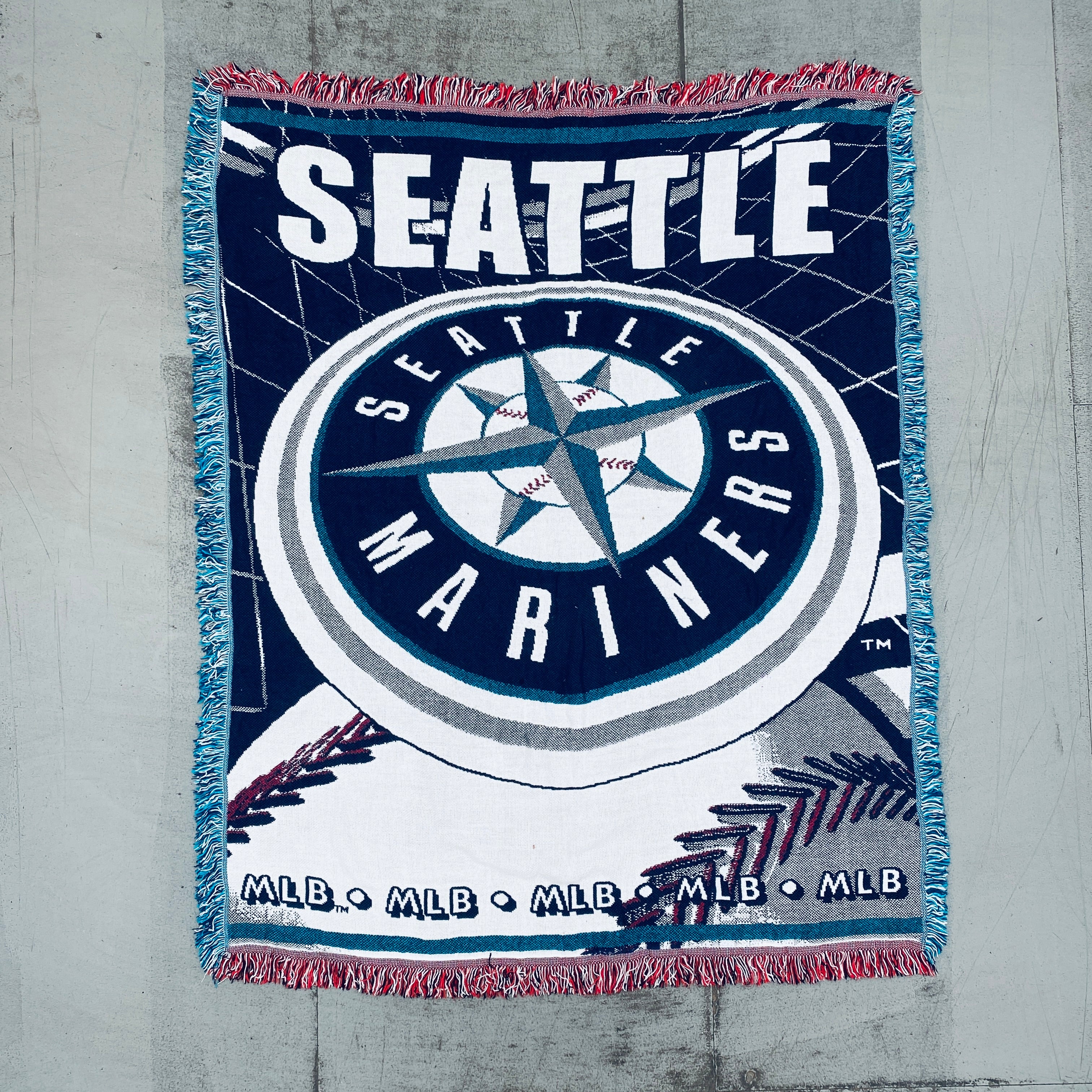 Seattle Mariners Triple Woven Rug - Soft Durable Non-Slip Area Carpet for Living Room, Bedroom, Office - Perfect for Sports Fans Home Decor