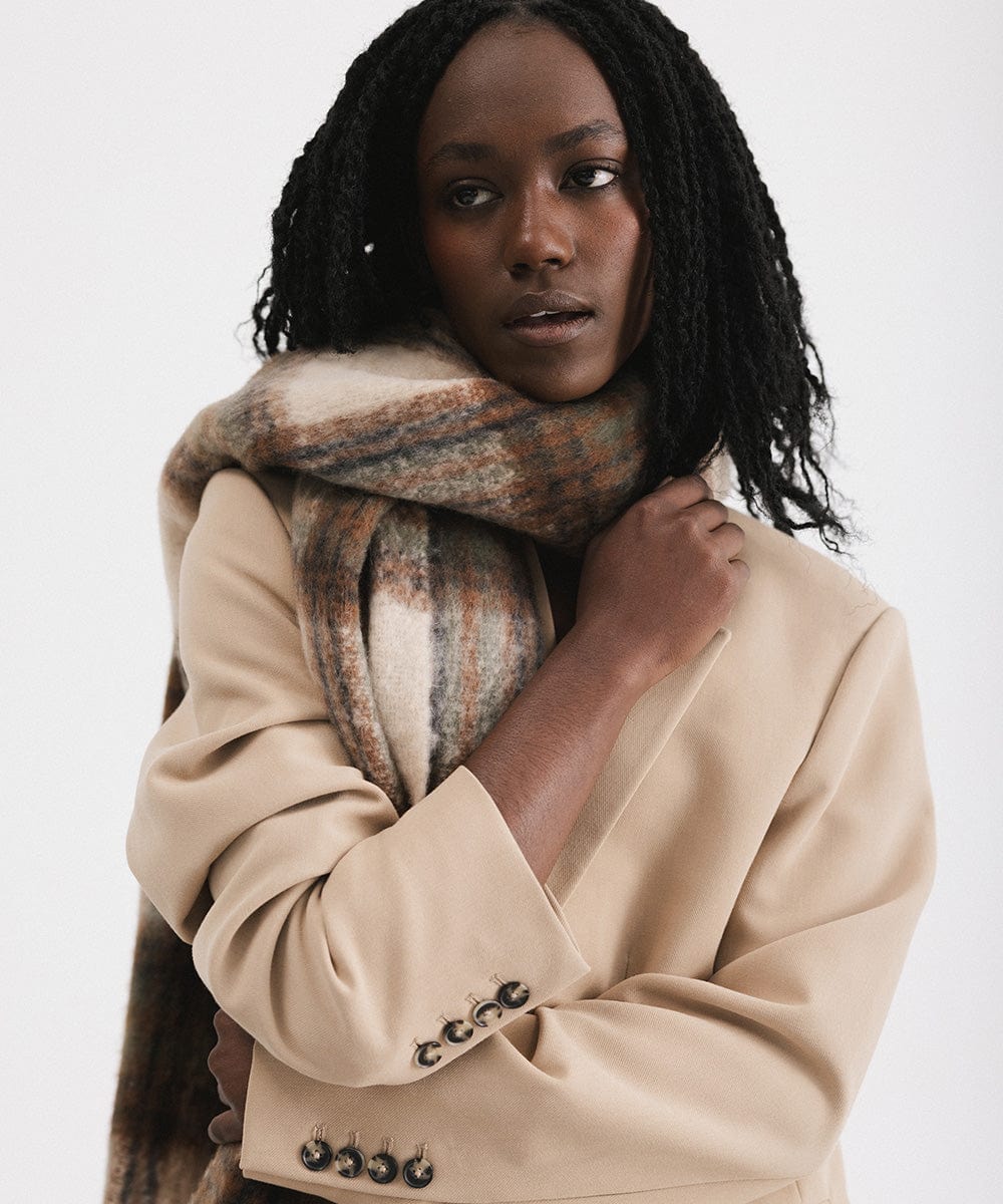 Soft & Chunky Mik Oversized Knit Scarf for Women - Winter Warm Fashion Accessory - Perfect for Cold Weather, Travel & Outdoor Activities