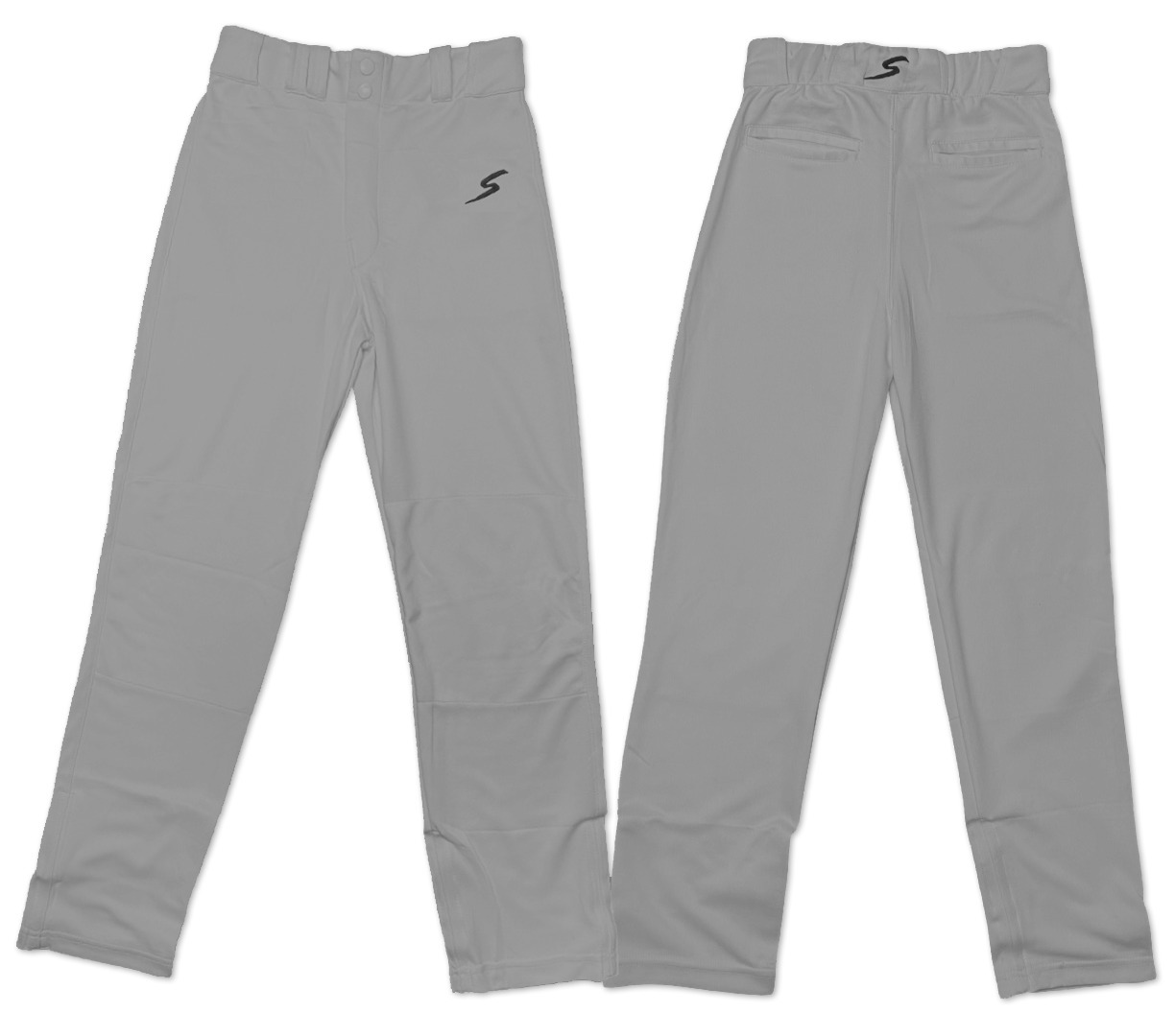 Stinger Premium Pro Style Full Length Gray Baseball Pants - Durable & Comfortable for Training, Games & Practice | Perfect for Baseball & Softball Players