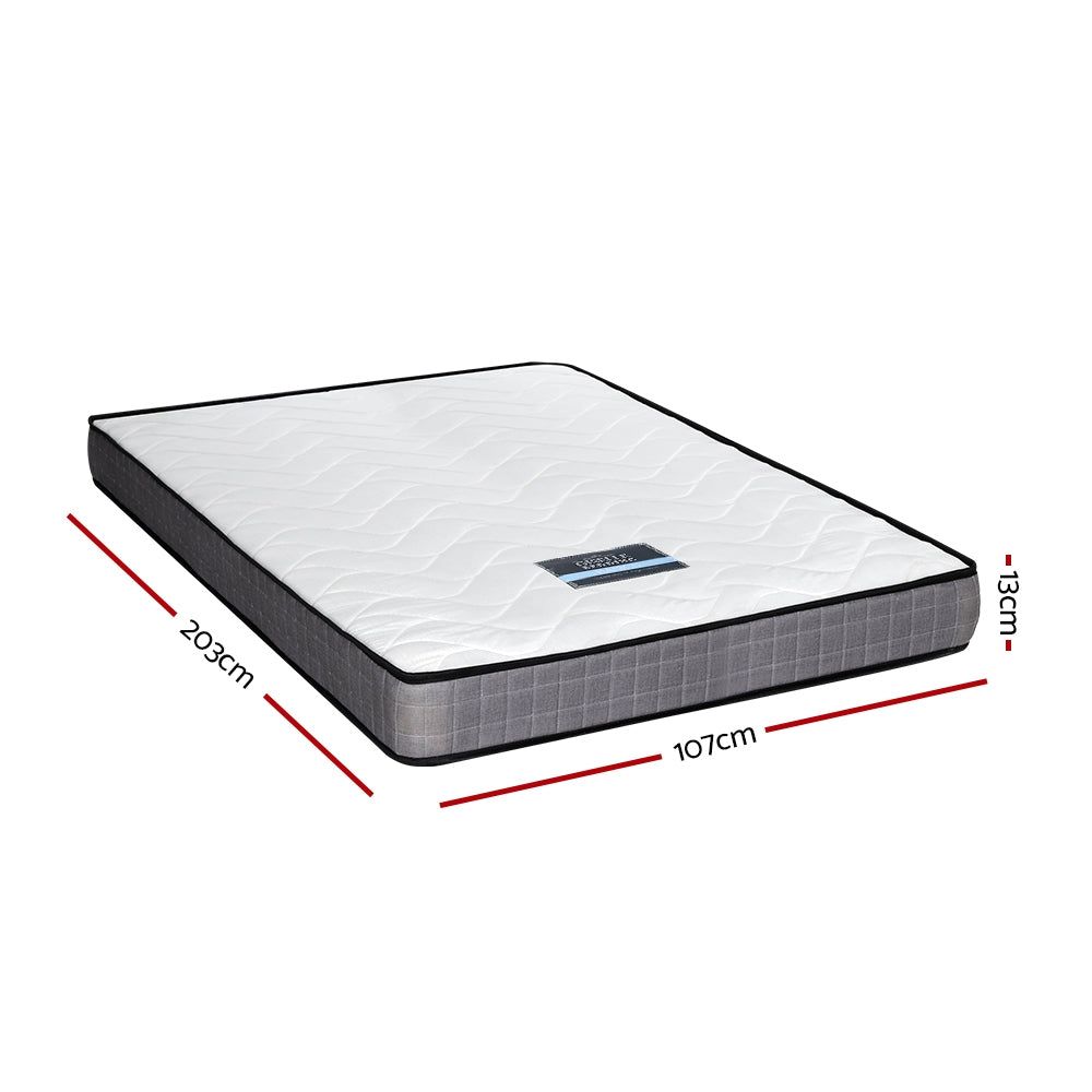 Premium Giselle Bedding 13cm Tight Top Mattress - King Single Size, Medium Firm Support for Back Pain Relief | Ideal for Guest Rooms, Dorms & Small Spaces
