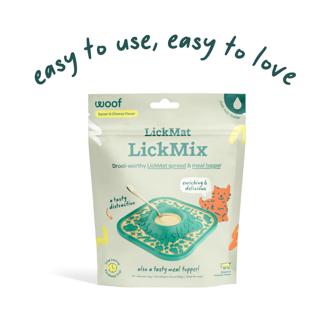 LickMix Bacon & Cheese Flavor Dog Treat | Gelatin Texture LickMat Mix for Dogs – Perfect for Lick Mats, Slow Feeders & Anxiety Relief