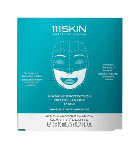 Bio Cellulose Face Mask for Maskne Protection - 5 Pack | Hydrating & Acne-Fighting Skincare for Daily Use & Travel
