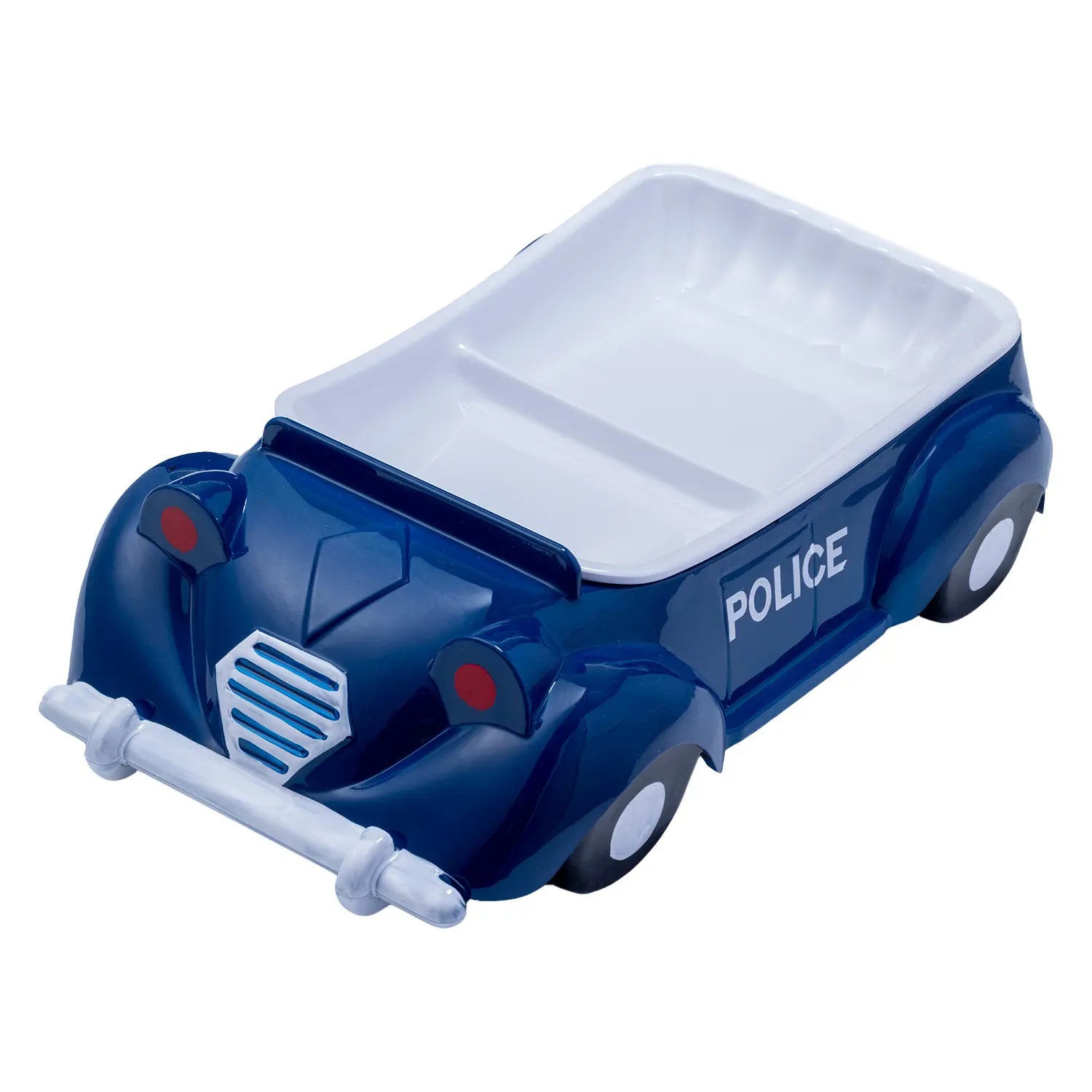 EBM ABS Resin Kids Plate - Police Car Design Durable Plastic Dish for Children | Fun Mealtime, Party Supplies & Toddler Tableware