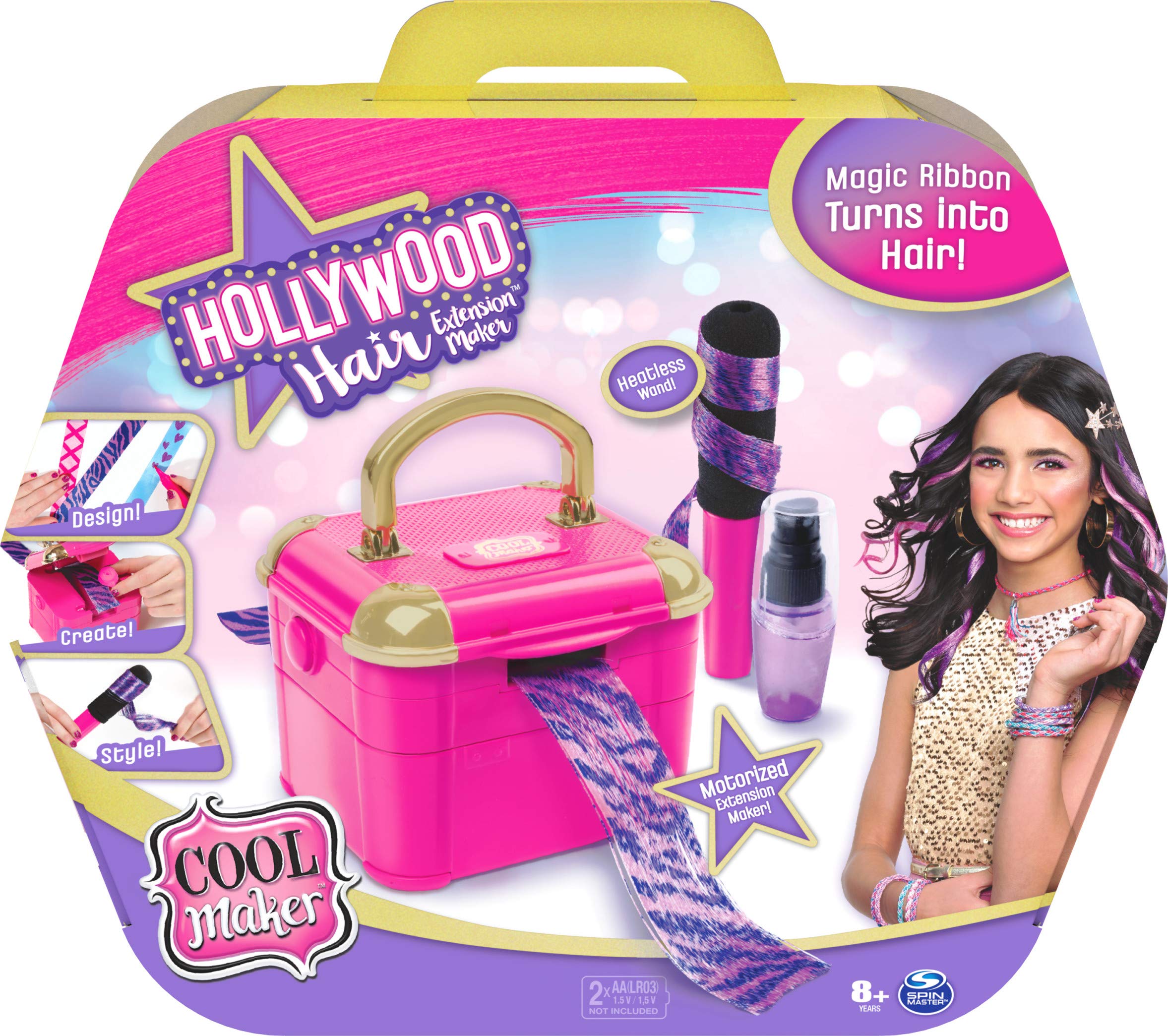 Cool Maker Hollywood Hair Extension Maker Kit - 12 Customizable Hair Extensions & Accessories for Kids Ages 8+ | DIY Styling, Costume Play & Party Hairstyles
