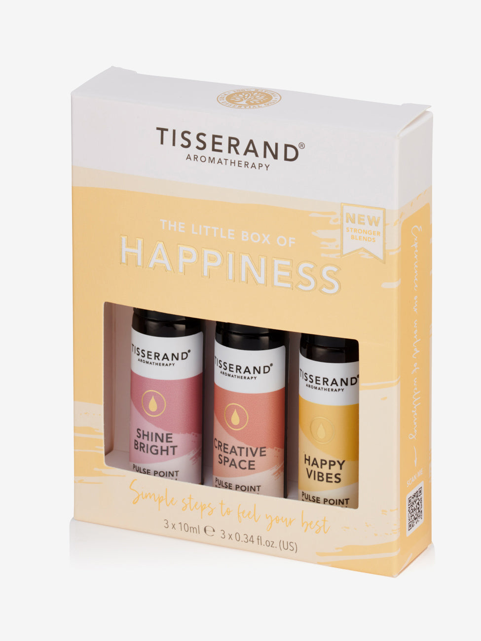 Tisserand The Little Box of Happiness - Aromatherapy Essential Oil Gift Set for Relaxation, Stress Relief & Self-Care - Perfect for Home, Office & Spa Use