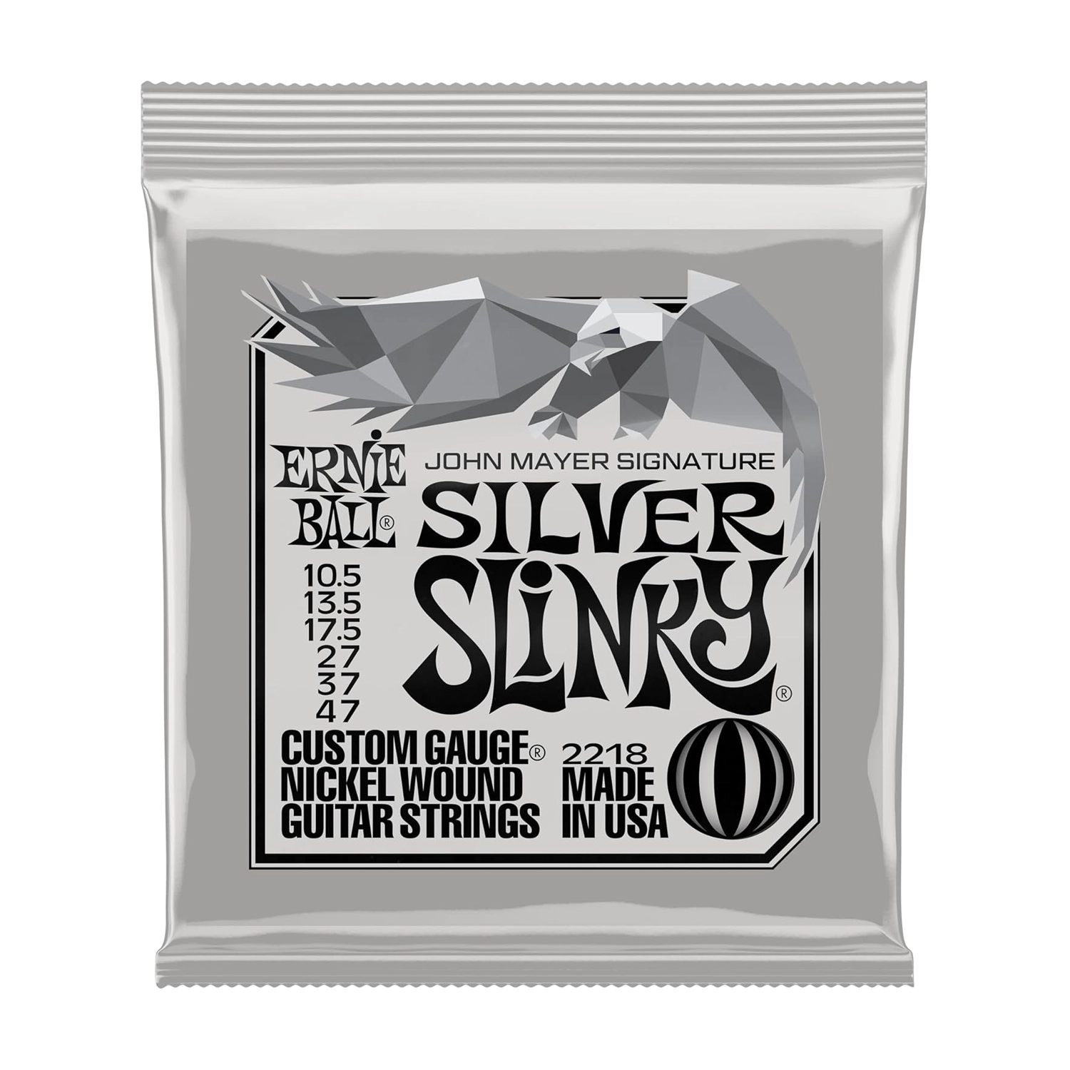 Ernie Ball P02218 John Mayer Signature Slinky Nickel Wound Electric Guitar Strings - 10.5-47 Gauge for Smooth Playability & Warm Tone | Perfect for Blues, Rock & Live Performances