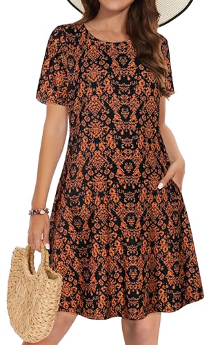 Black Orange Floral