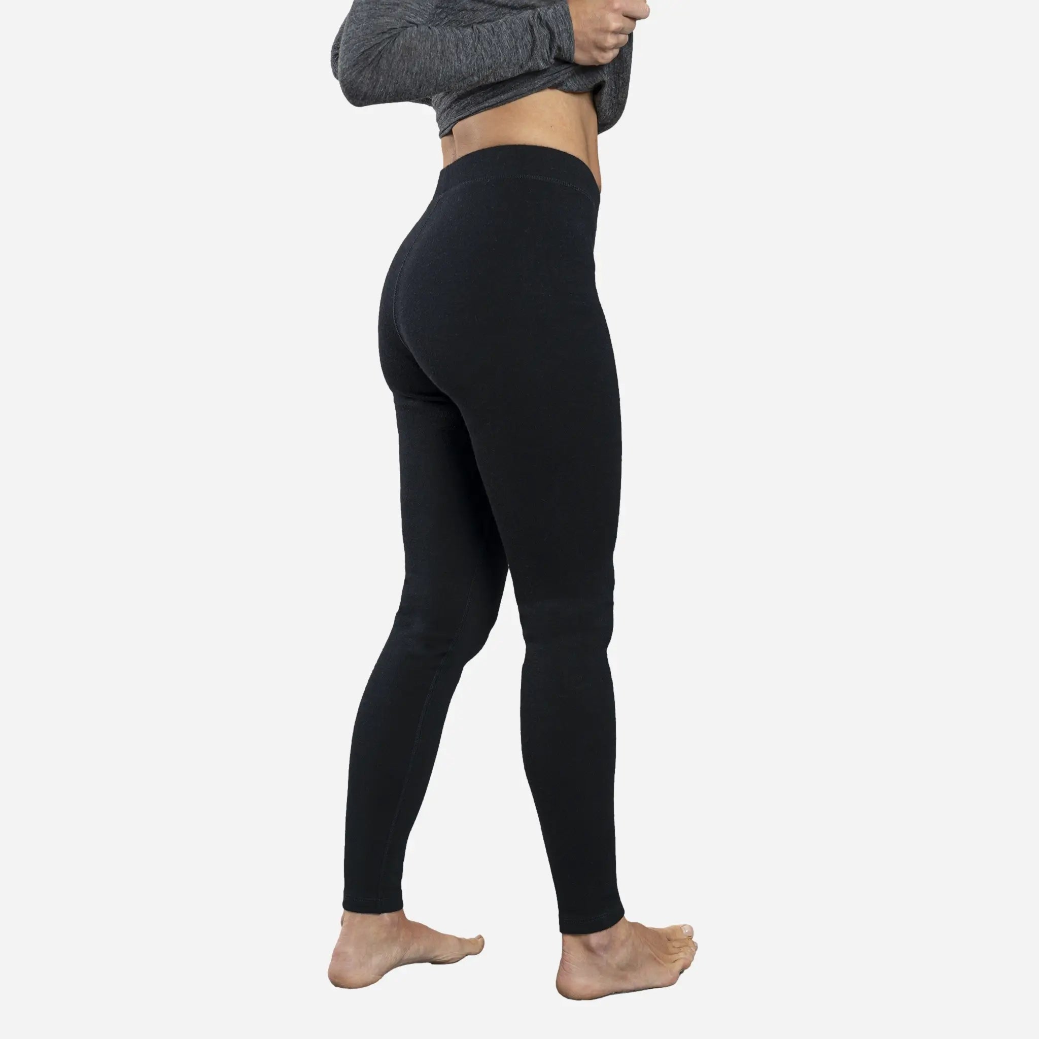 Premium Women's Alpaca Wool Leggings - 300 GSM Lightweight Thermal Base Layer for Yoga, Hiking & Winter Outdoor Activities