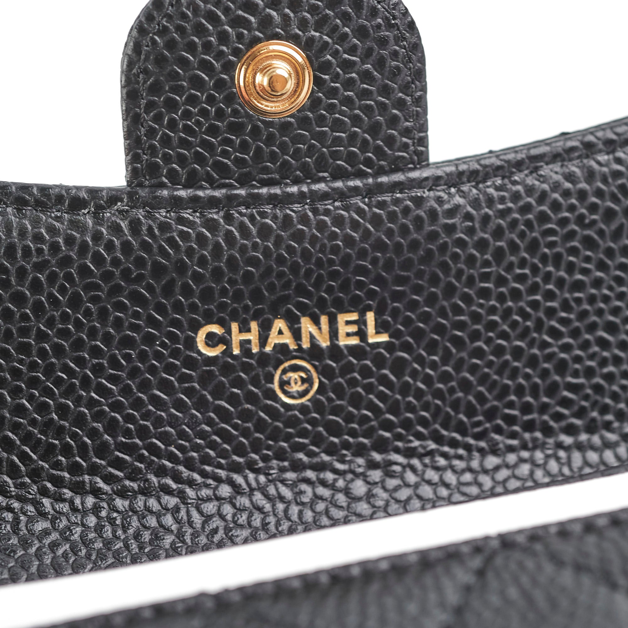 Chanel Caviar Leather Card Holder Wallet for Women - Black Luxury Slim Credit Card Case - Perfect for Everyday Use, Travel & Gifting