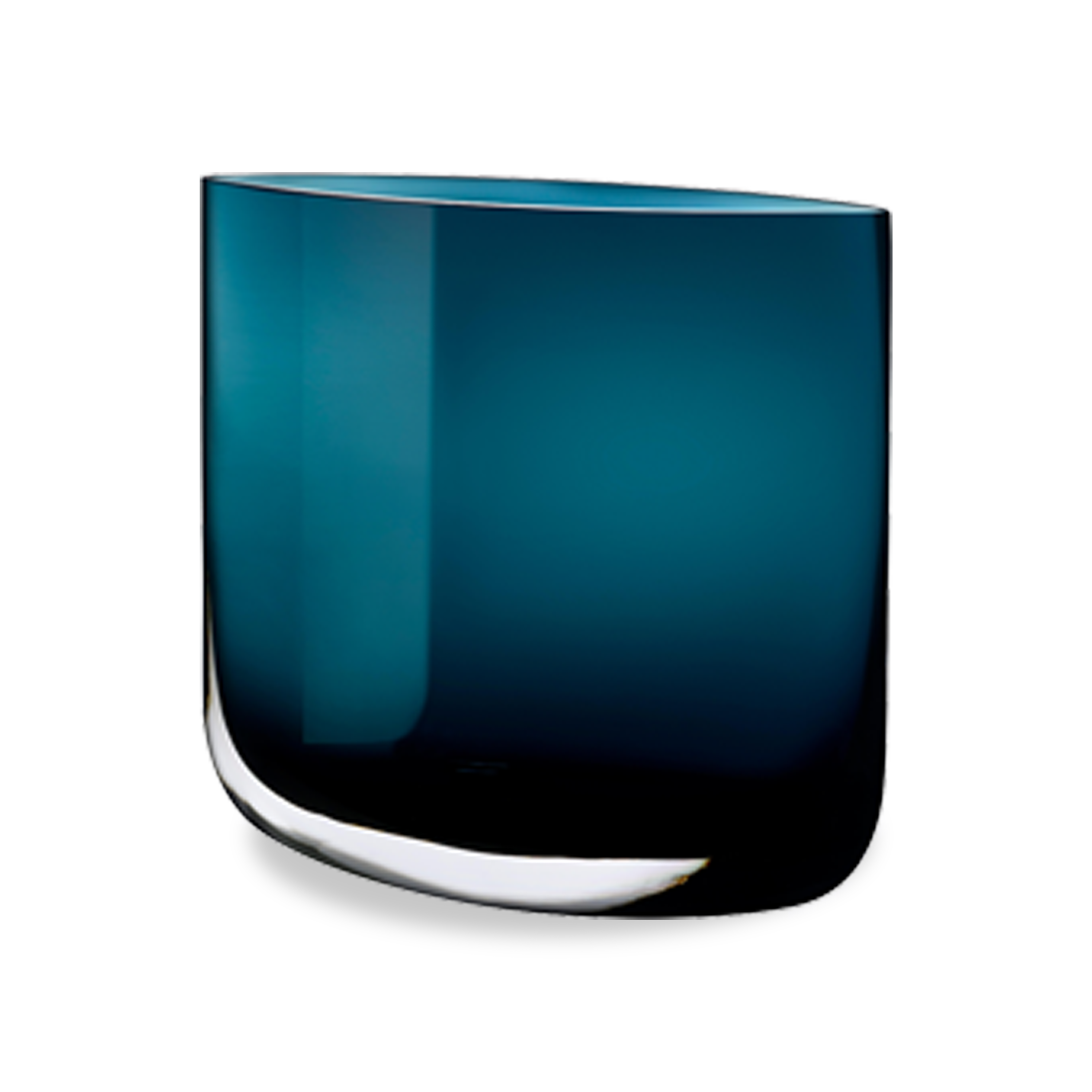 Blade Vase Petroleum - Premium Decorative Glass Vase for Home & Office Decor | Perfect for Floral Arrangements, Centerpieces & Modern Interior Design