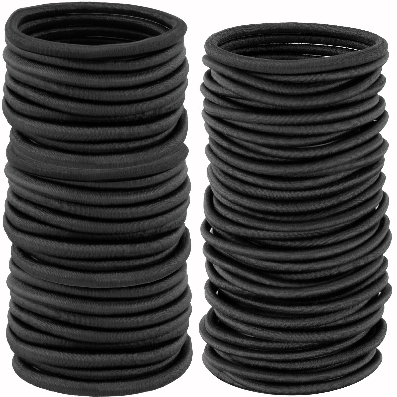 220 PCS Black Hair Ties for Women & Men - Premium Elastic Ponytail Holders for Thick Hair | Hair Bands & Elastics for Daily Use, Workouts, and Styling