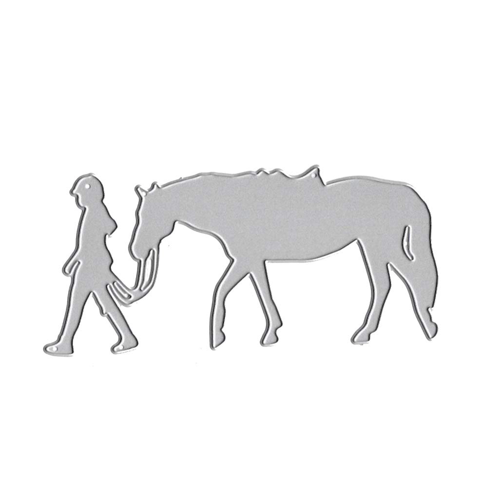 MAOSUO Metal Cutting Dies for Scrapbooking & Card Making - DIY Embossing Stencils for Paper Crafts, Album Decor, and Festival Pulling Horse Designs | Perfect for DIY Projects, Home Decor, and Gift Making