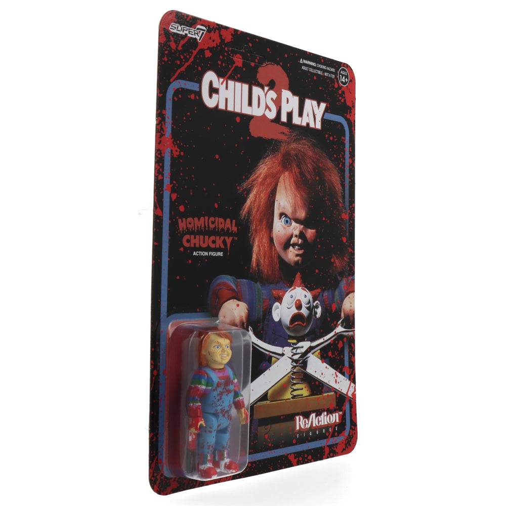 Chucky Blood Splatter ReAction Figure - Horror Movie Collectible for Halloween & Scary Decor