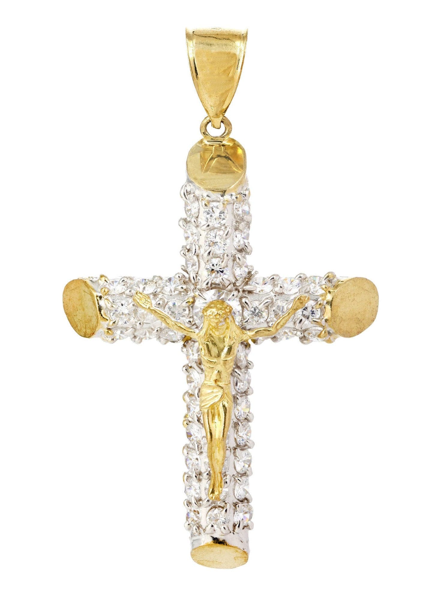 10K Gold Cross Pendant for Women & Men - 14.7 Grams Religious Jewelry - Perfect for Baptism, First Communion & Everyday Wear