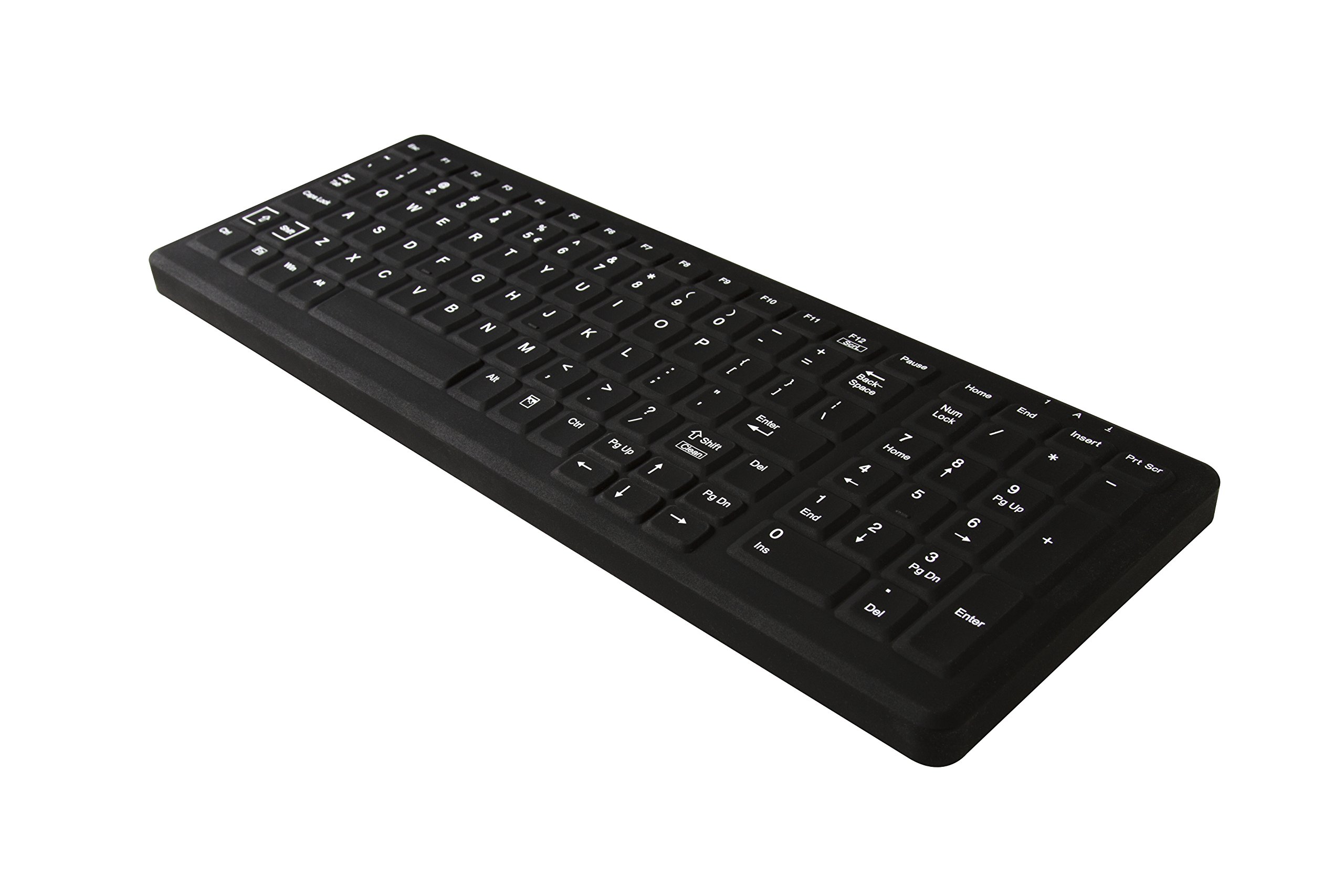 Tg3 Electronics 103-Key Low-Profile Washable USB Keyboard - Black KBA-CK103S-BNUN-US | Spill-Resistant Mechanical Keyboard for Office, Gaming & Home Use