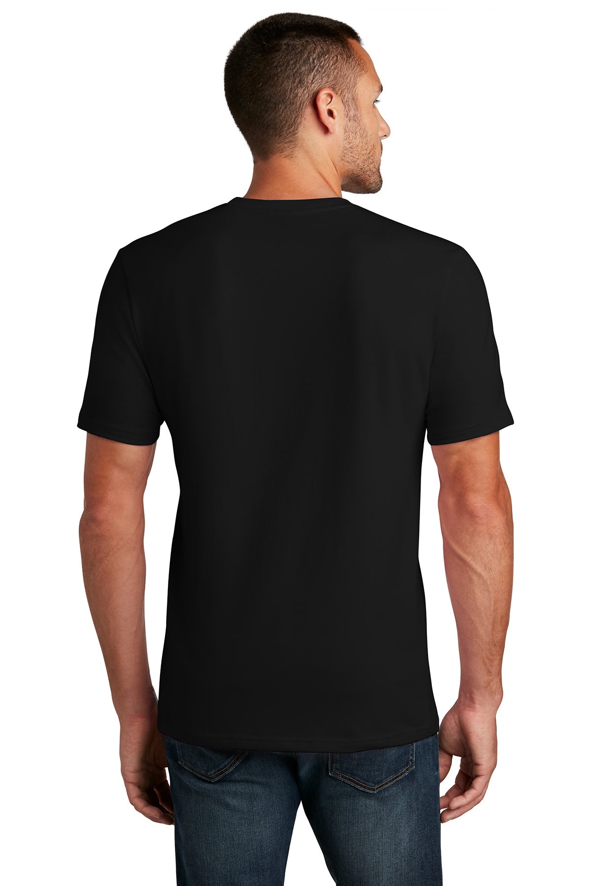 District Flex Tee's - Premium Black Stretch T-Shirt for Men | Comfortable & Breathable Cotton Blend | Perfect for Gym, Workout, Casual Wear & Everyday Use