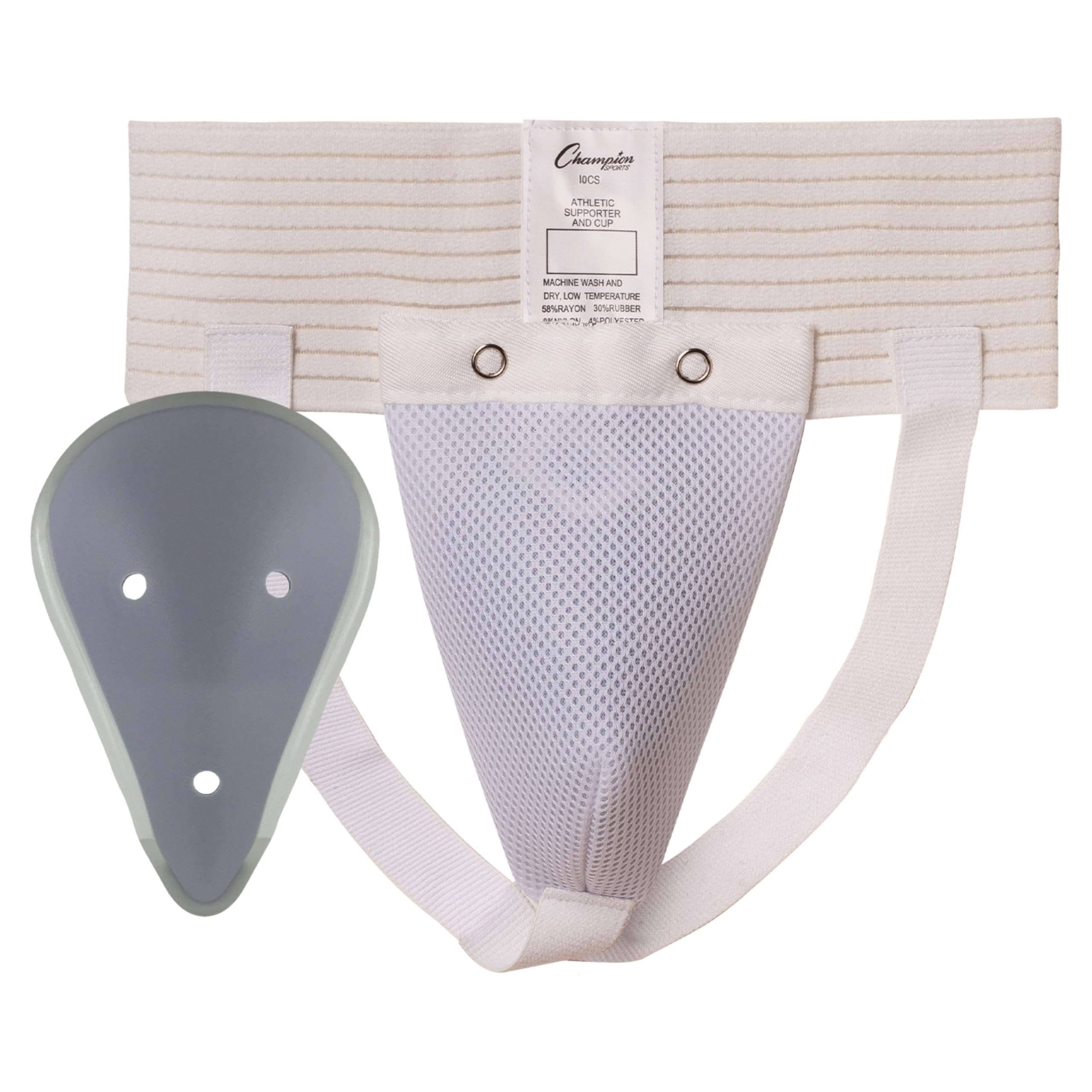 Champion Sports Men's Athletic Cup Supporter - Protective Groin Guard for Baseball, Football, Hockey & Martial Arts - Comfortable Sports Safety Gear for Active Men