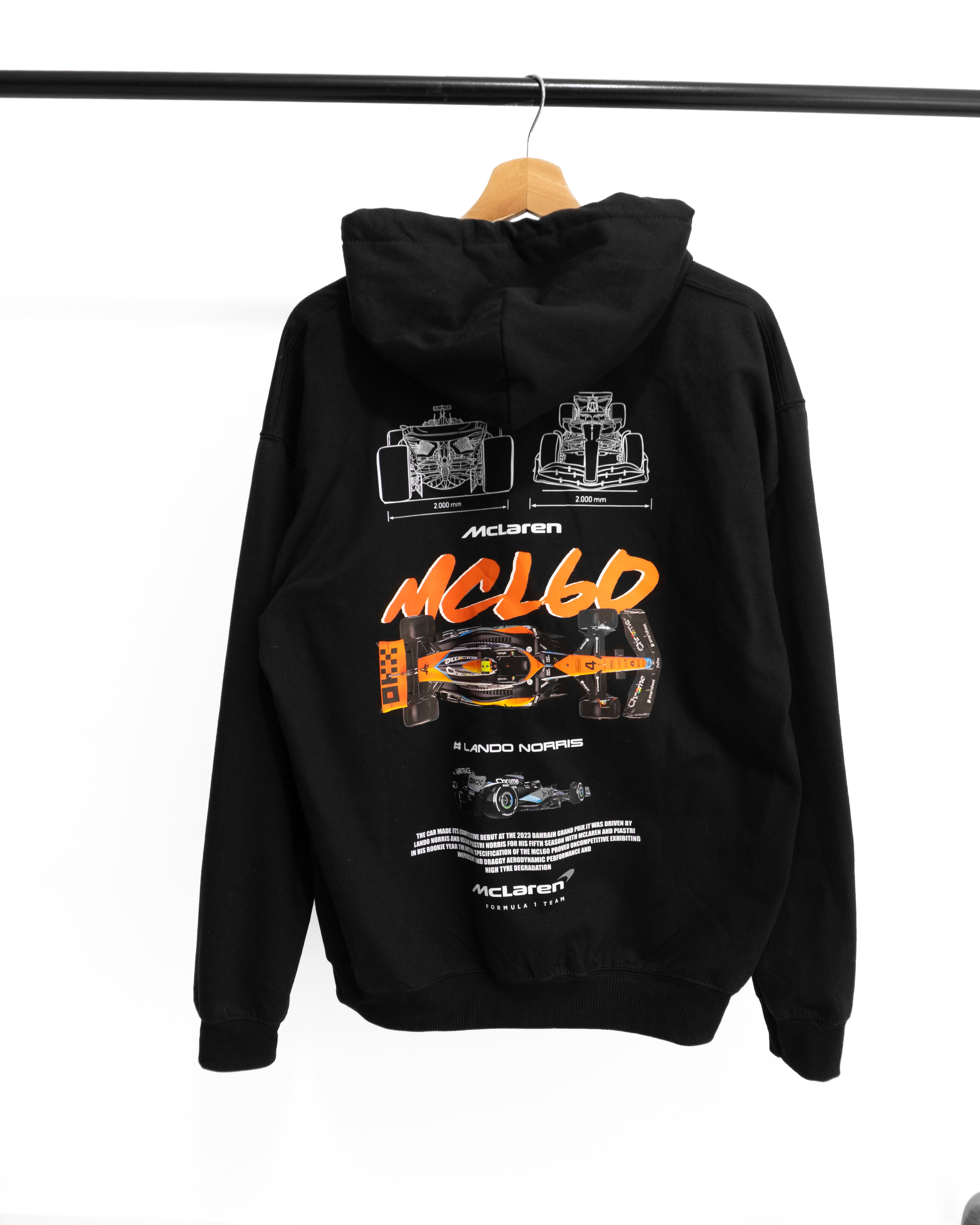 McLaren MCL60 Hoodie - Men's & Women's Racing Fan Apparel - Perfect for F1 Enthusiasts and Casual Wear