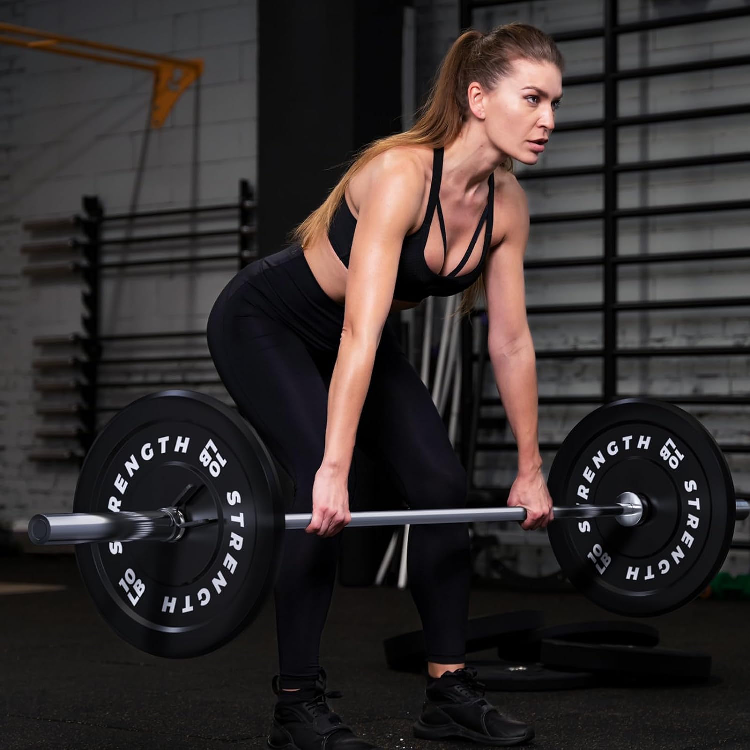 Olympic Rubber Bumper Weight Plates - 2 Inch Thick Home Gym Equipment for CrossFit, Powerlifting & Strength Training - Perfect for Deadlifts, Squats & Functional Fitness Workouts