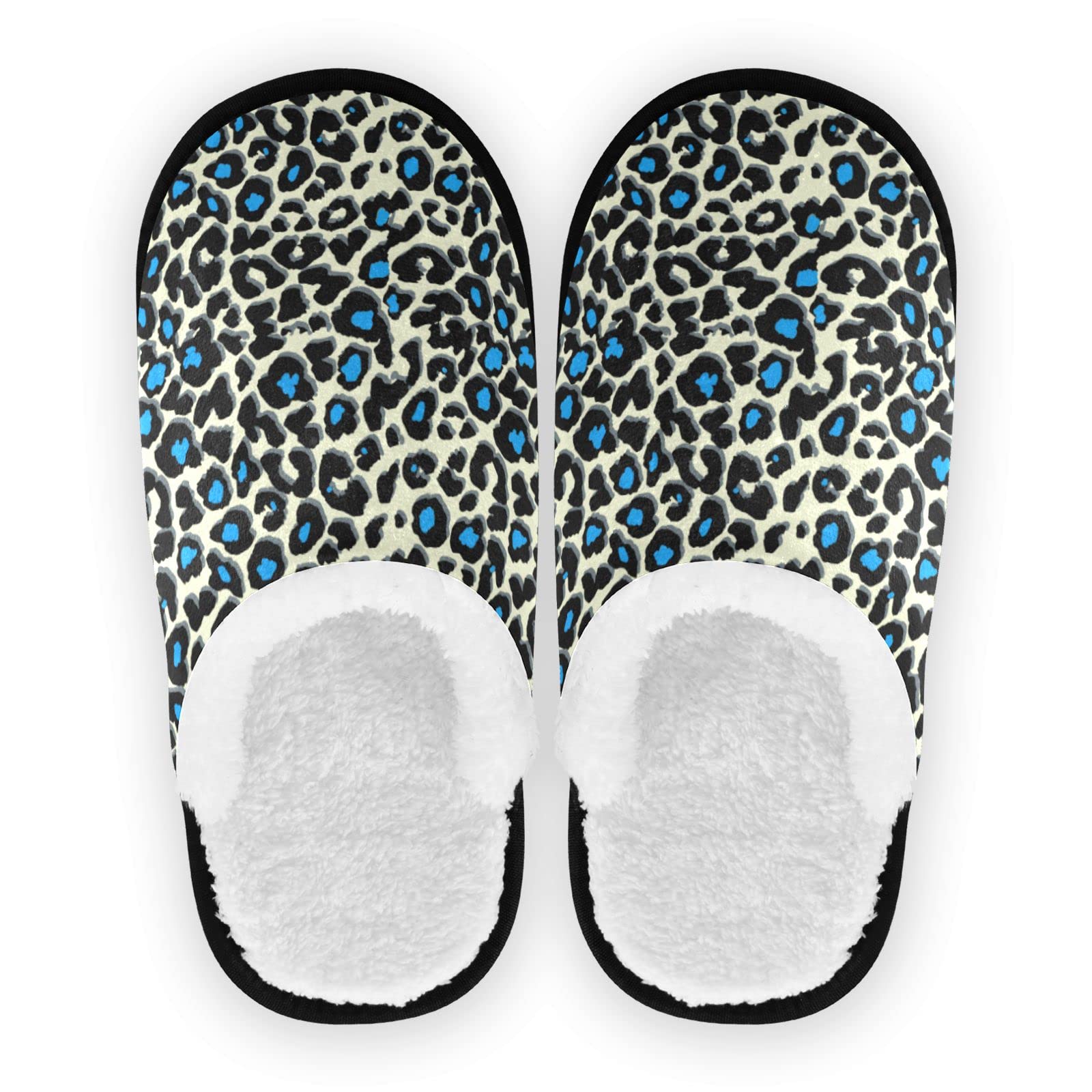 Vozoza Memory Foam Slippers for Women & Men - Soft Leopard Print House Shoes with Non-Slip Sole | Indoor Comfort & Outdoor Travel | Perfect for Home, Spa, and Hotel Use