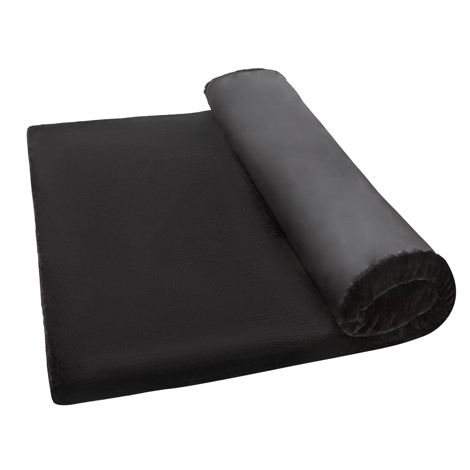 MAXYOYO Faux Fur Removable Futon Mattress - Ultra Soft Fluffy Couch Bed for Lounging, Napping & Sleeping - Perfect for Dorm, Living Room or Guest Bed (Black) | Cozy Home Decor & Comfortable Sofa Bed Alternative