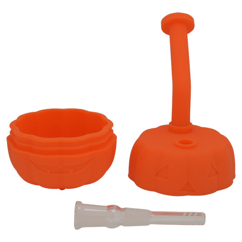 Premium Pumpkin-Shaped Silicone Dab Rig for Concentrates - Portable & Durable for On-the-Go Dabbing Sessions