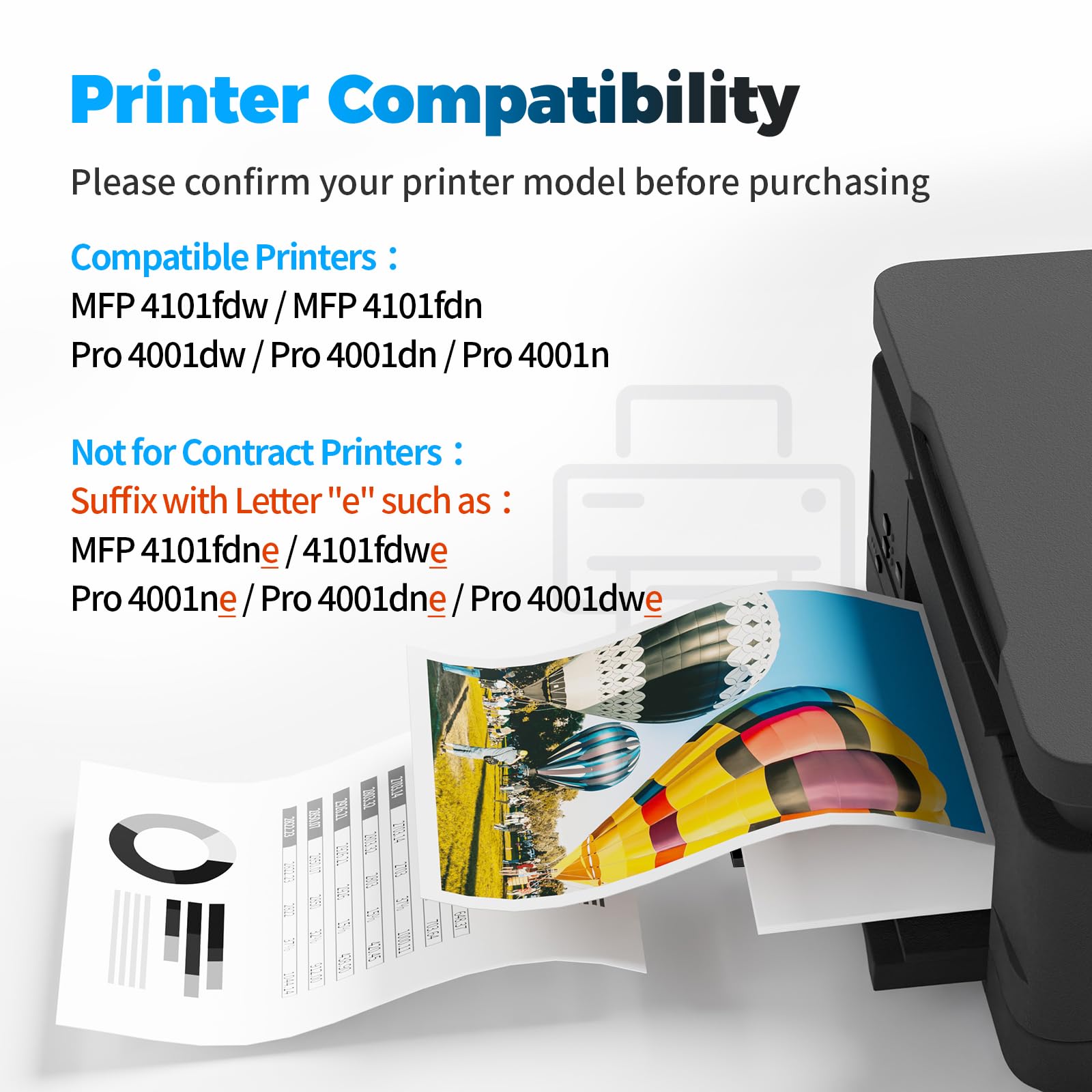 HP 148X W1480X Black High Yield Toner Cartridge with Chip - Replacement for HP Pro 4001dw 4001dn 4001n MFP 4101fdw 4101fdn Printers | Compatible with 148A W1480A | Ideal for Office & High-Volume Printing