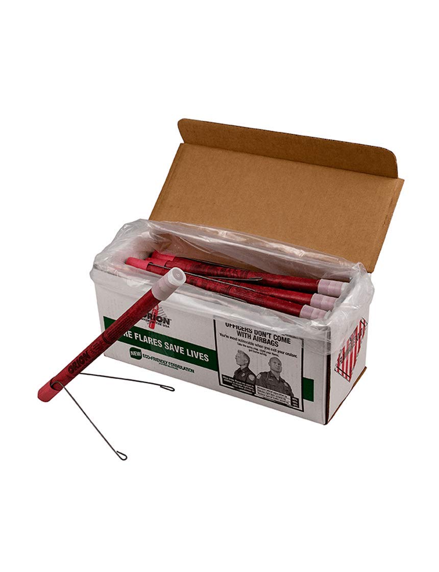 30 Minute Road Safety Flares (36 Pack) - Waxed Emergency Flares with Stand for Cars, Trucks & Boats - Perfect for Roadside Emergencies, Camping & Marine Safety
