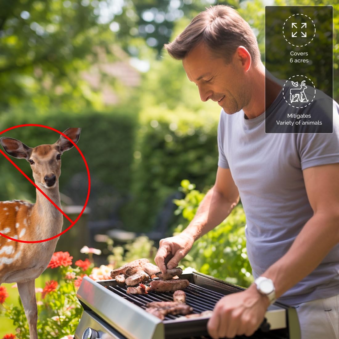 Bird-X Critter Blaster PRO Sonic Animal & Bird Repeller - 4 Speaker System with 8 Digital Sounds | 6 Acre Coverage (2-10 kHz) | Easy Installation for Gardens, Farms & Outdoor Areas