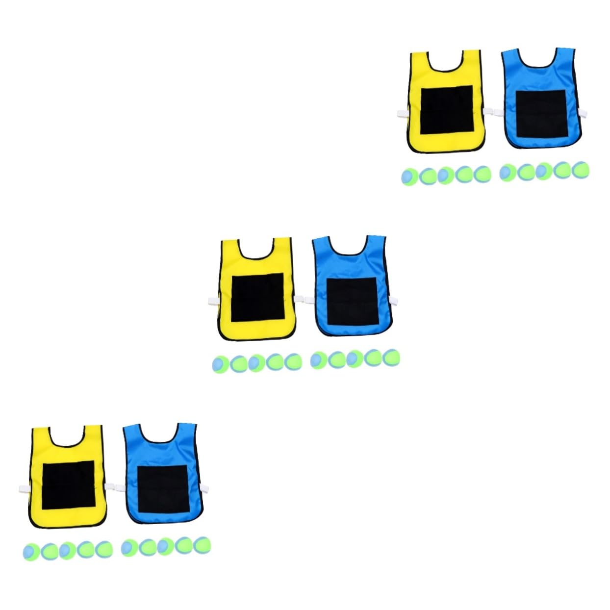 VICASKY 3 Sets Sticky Ball Catch Game Vests - Fun Dodgeball Educational Toys for Kids, Outdoor Play & Team Sports Activities - Perfect for Backyard Games, School PE Class & Family Reunions
