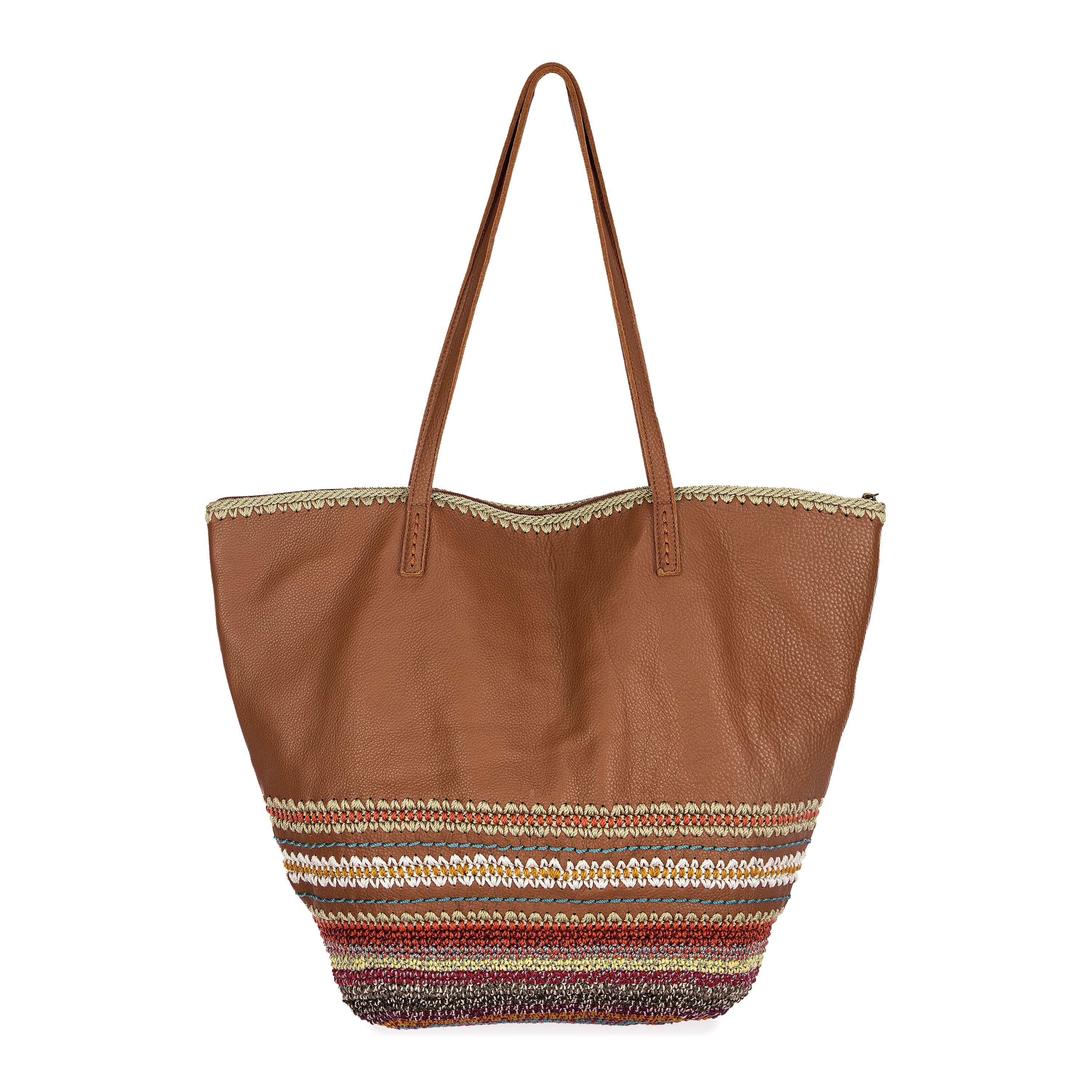 Faye Large Leather Tote Bag - Premium Tobacco Seminyak Color - Stylish & Spacious for Work, Travel & Everyday Use