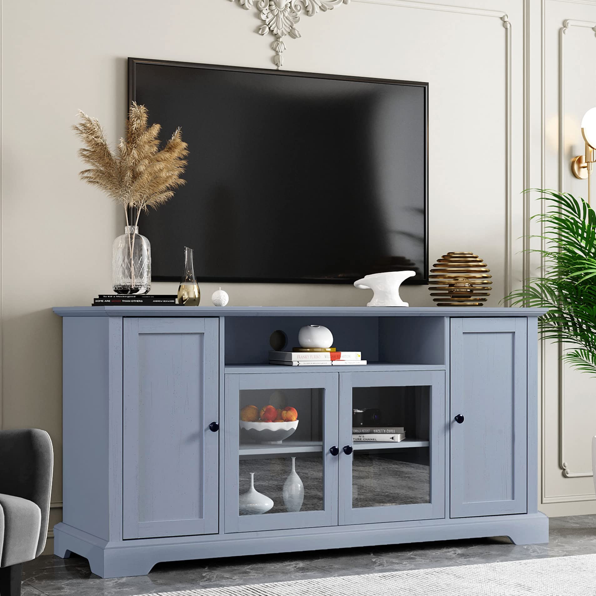 Farmhouse TV Stand for 65 Inch TV - 59.8