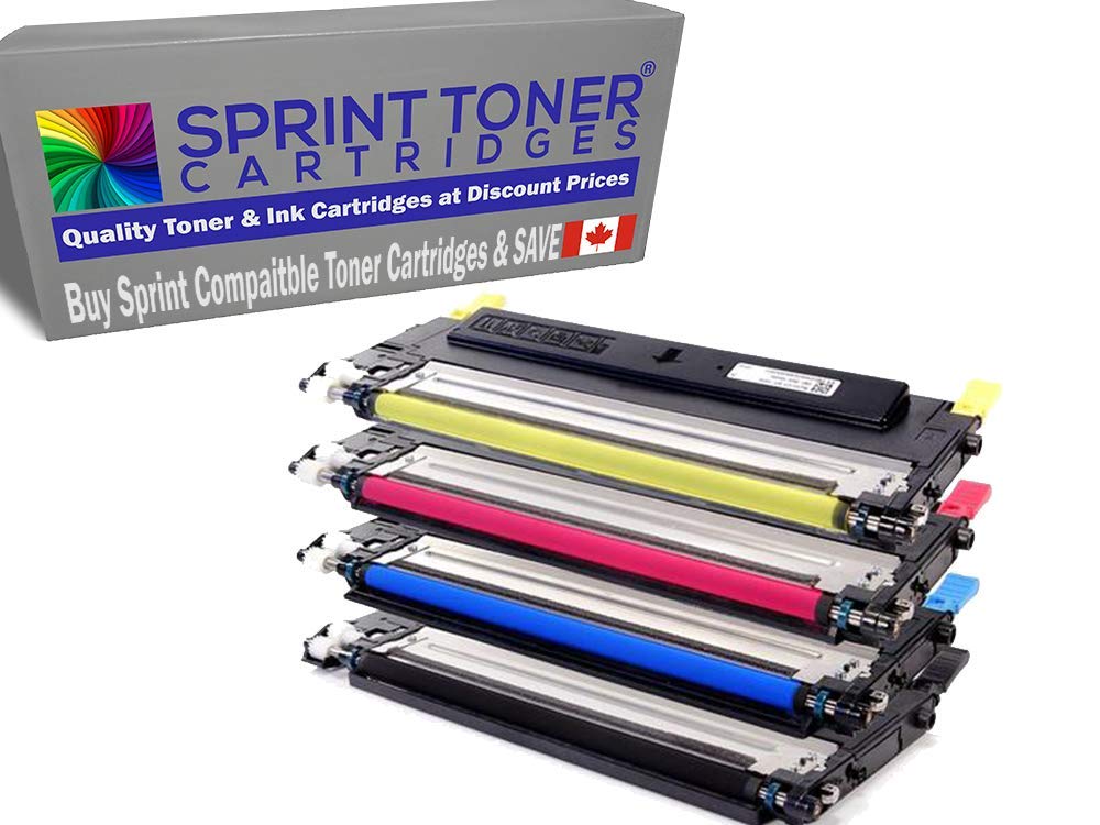 Samsung CLT407 Compatible Toner Cartridge Set (Black, Cyan, Yellow, Magenta) for Samsung Printers Xpress M2020W, M2026W, M2070FW, M2835DW, M2885FW - High Yield Printing for Home & Office Use