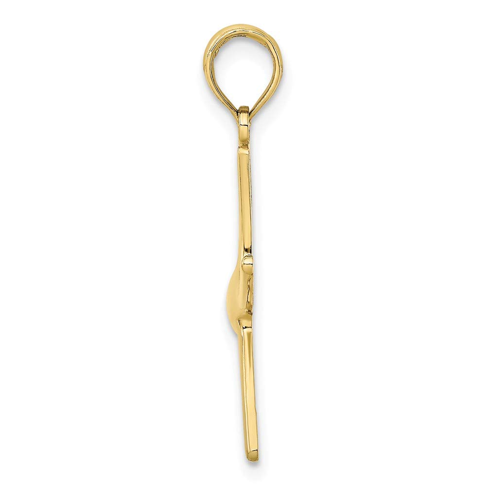 10K Yellow Gold Small Charm Necklace Pendant with 18